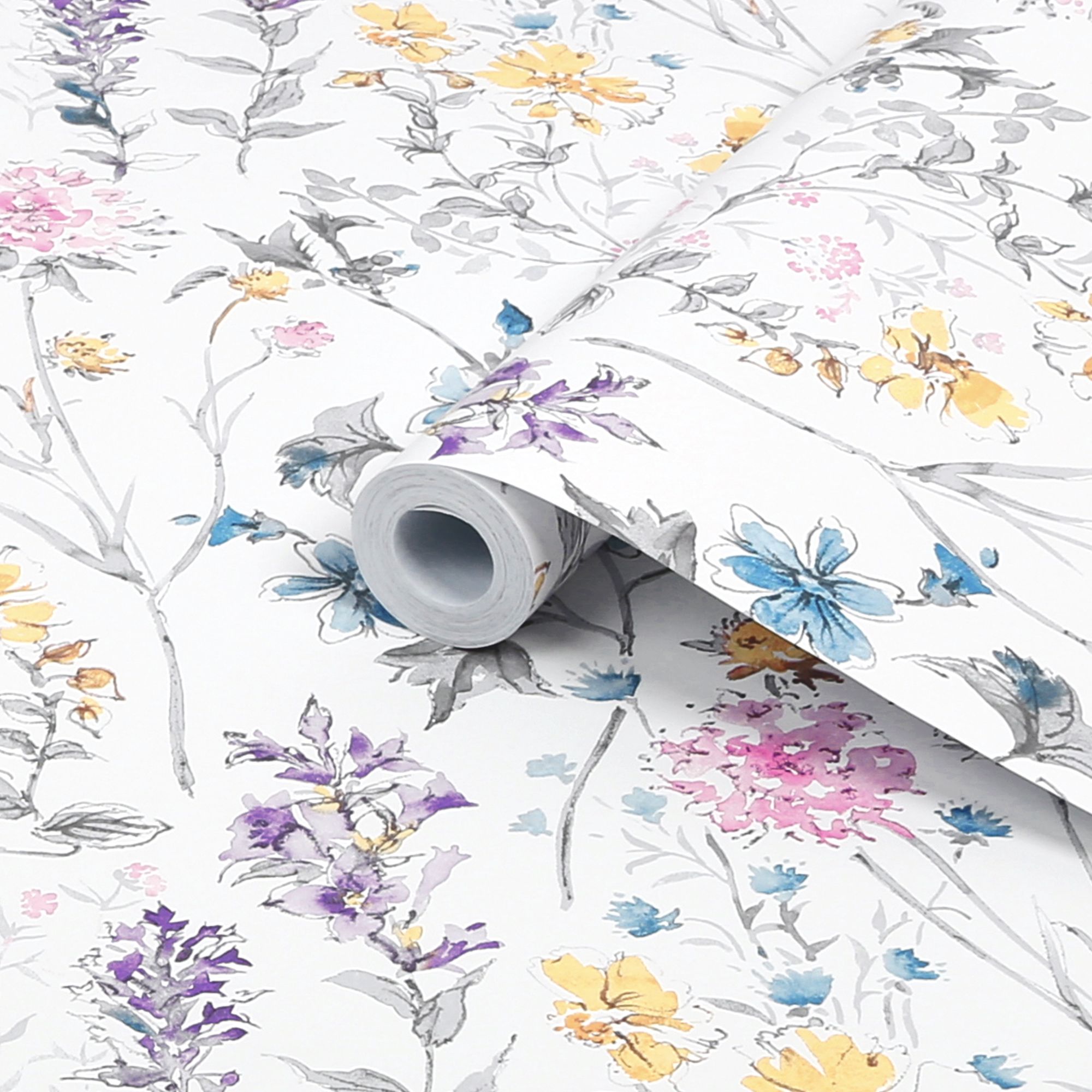 Laura Ashley Multicolour Wild meadow Smooth Wallpaper