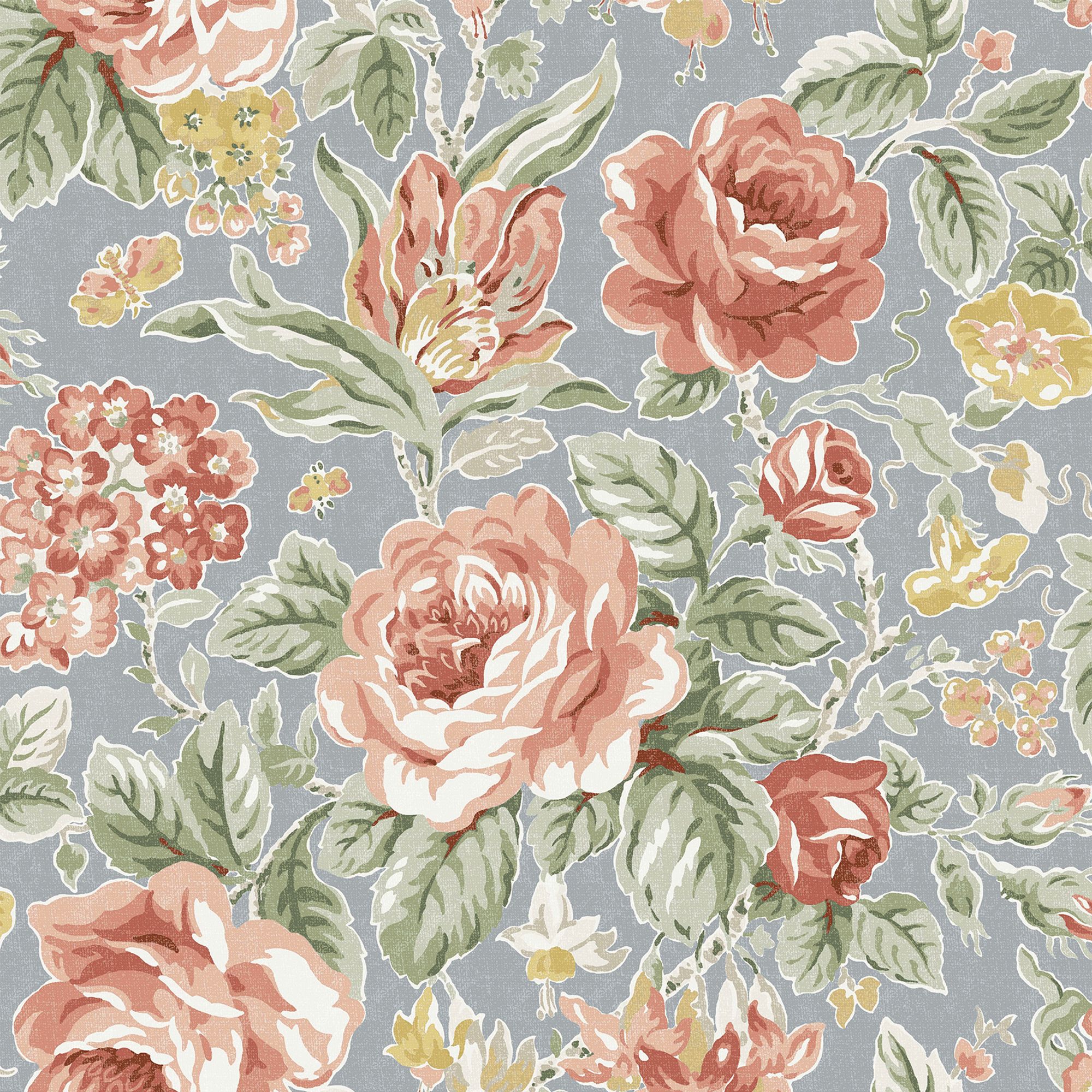 Laura Ashley Multicolour Wild Roses Smooth Wallpaper