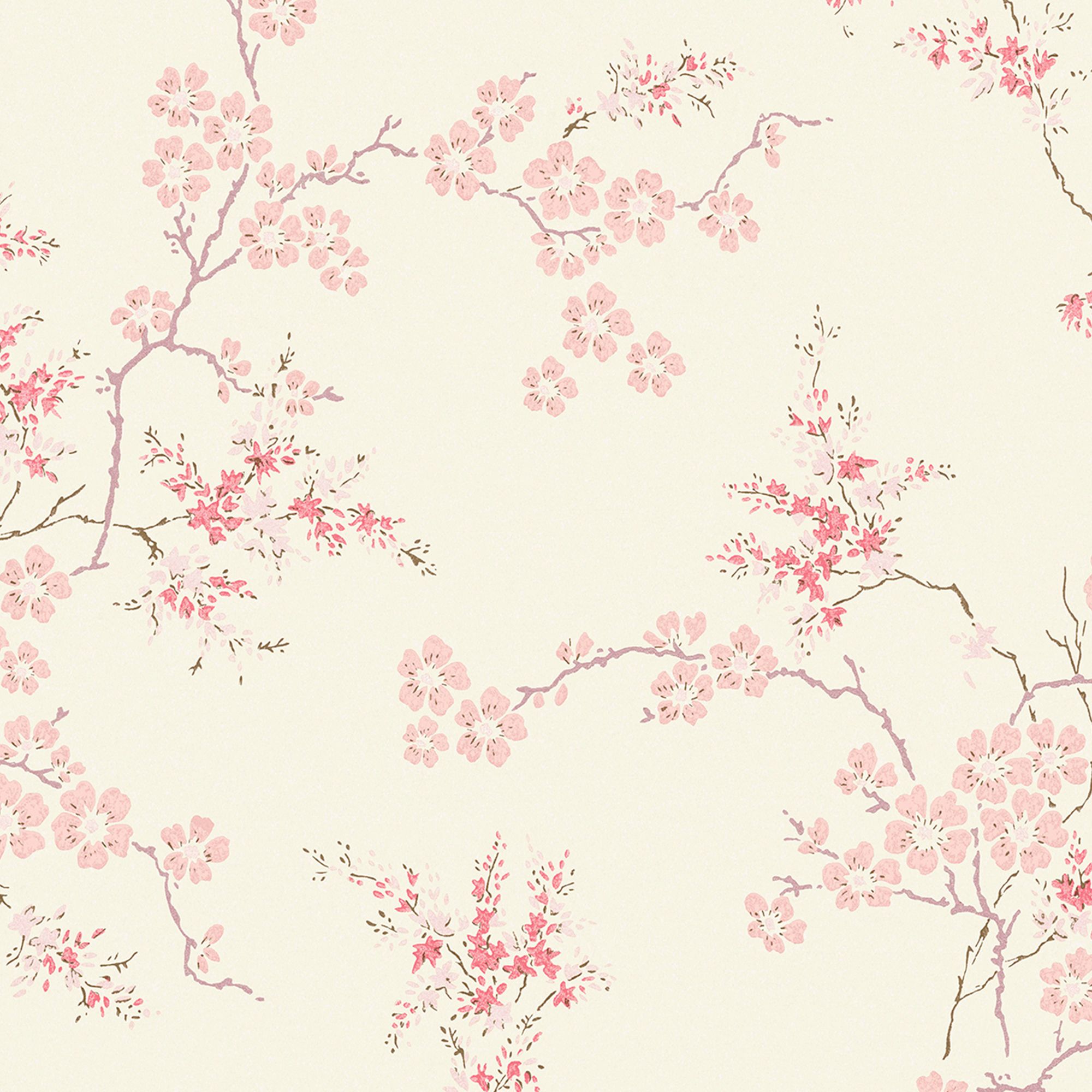 Laura Ashley Oriental Blush Blossom Smooth Wallpaper Sample