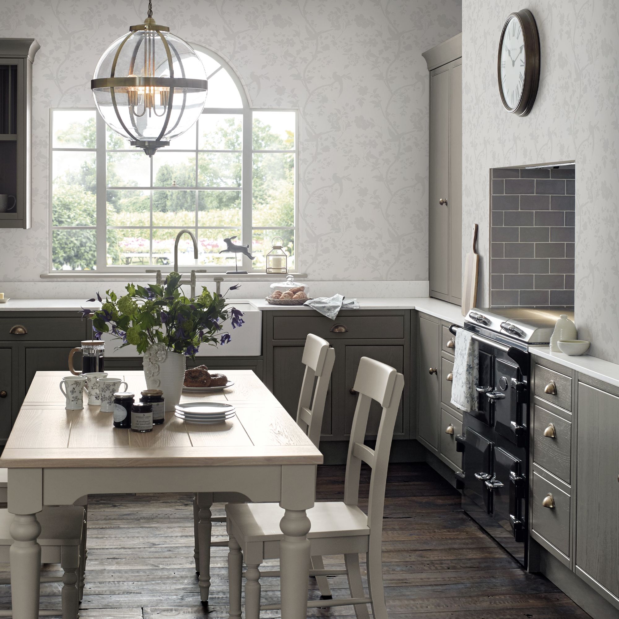 Laura Ashley Oriental Pearlescent white Garden Smooth Wallpaper