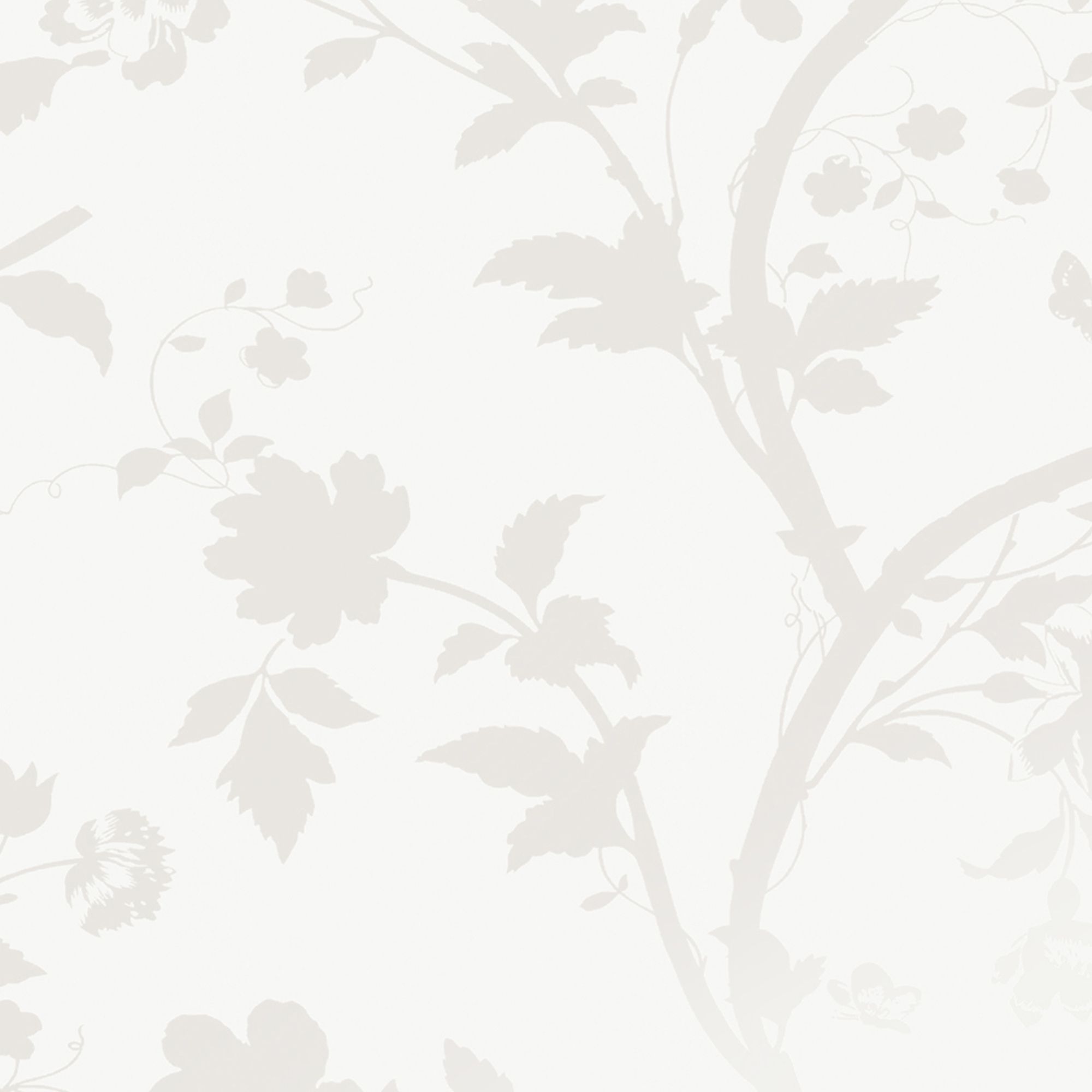 Laura Ashley Oriental Pearlescent white Garden Smooth Wallpaper