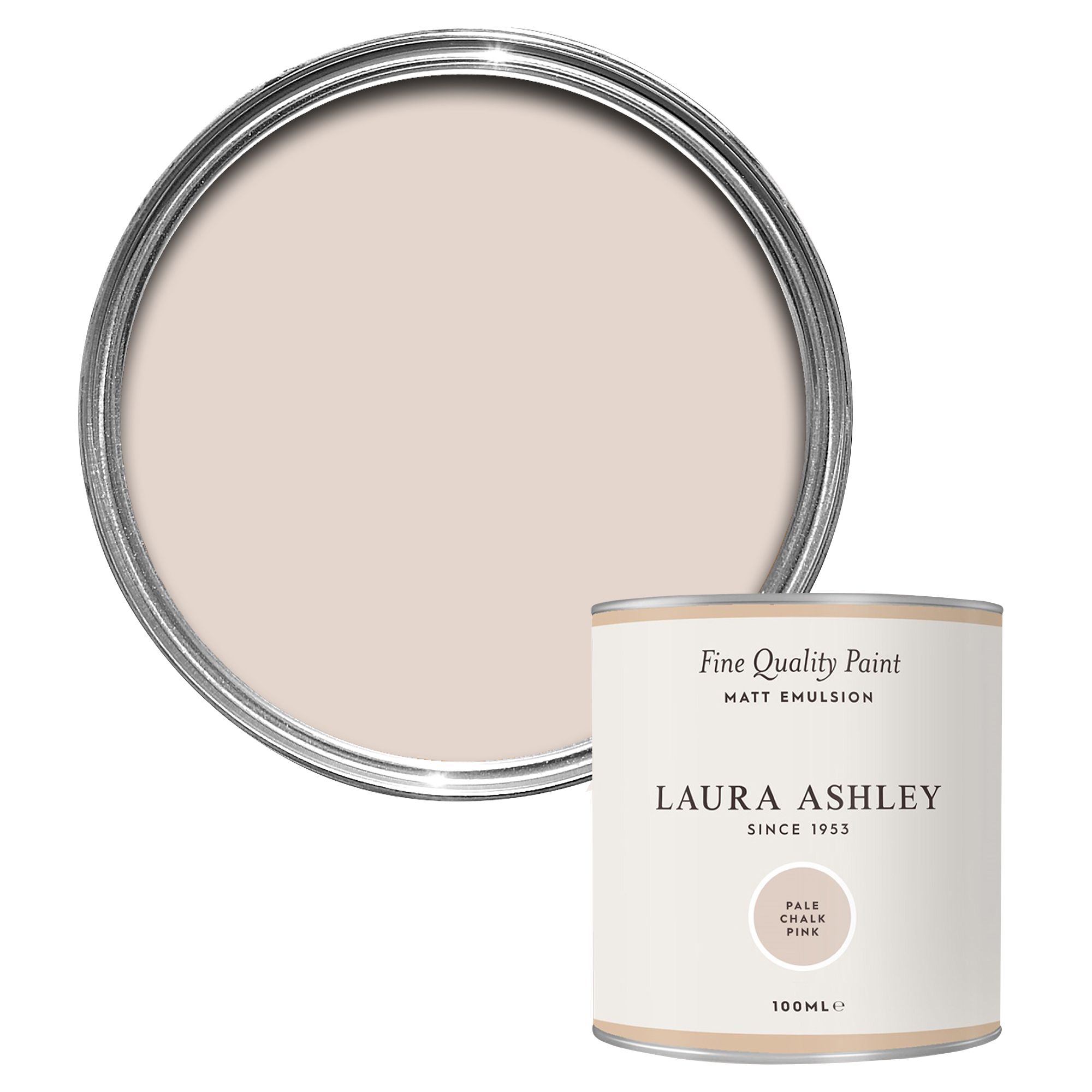 Laura Ashley Pale Chalk Pink Matt Emulsion paint, 100ml