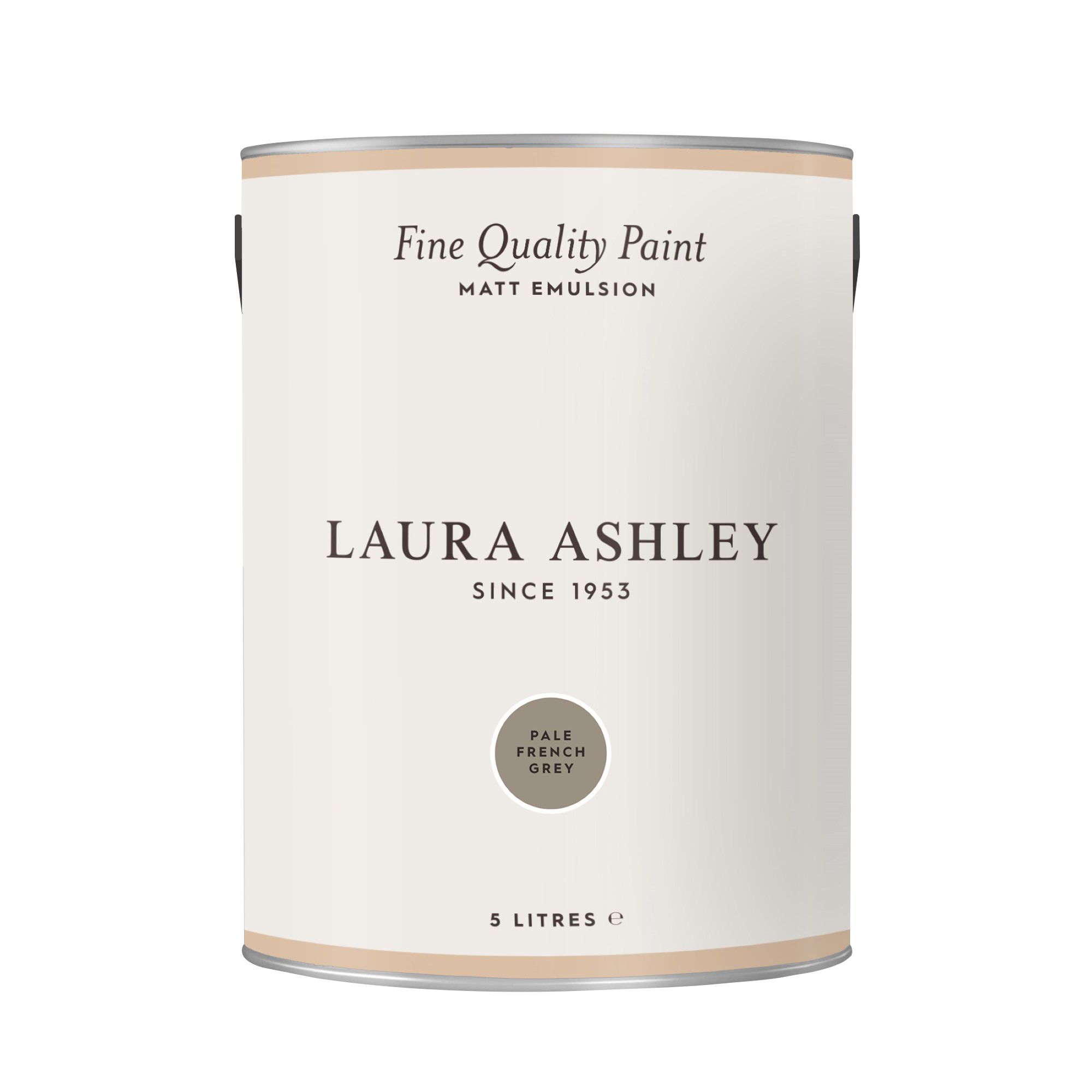 Laura Ashley Pale French Grey Matt Emulsion paint, 5L