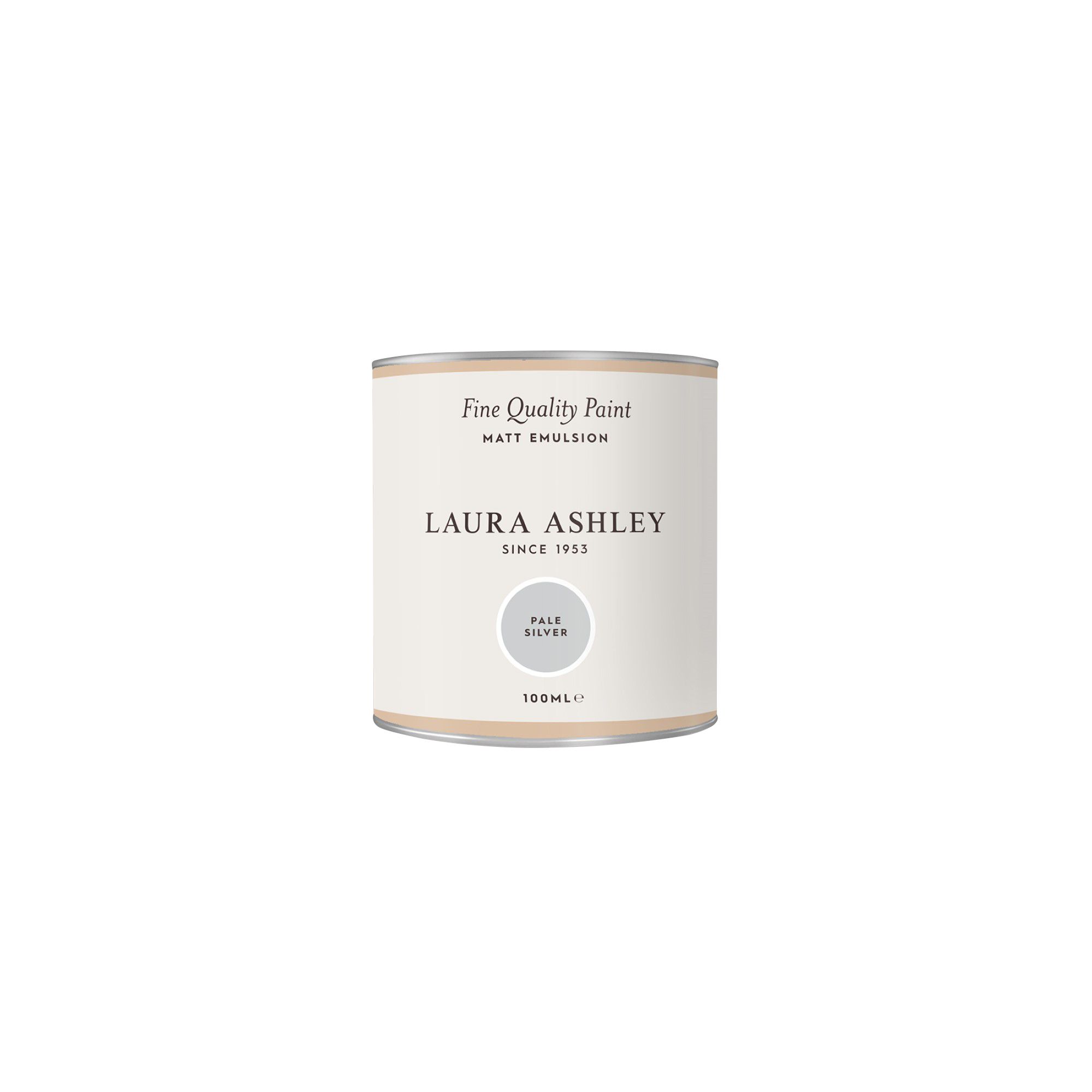 Laura Ashley Pale Silver Matt Emulsion paint, 100ml