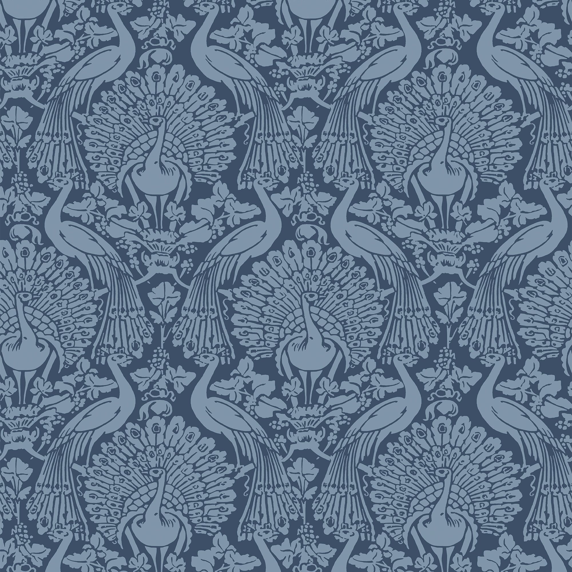 Laura Ashley Peacock Damask Dusky seaspray Damask Smooth Wallpaper