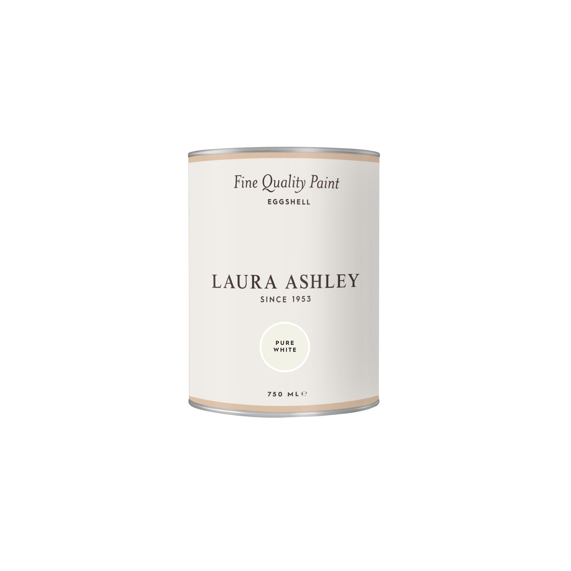 Laura Ashley Pure White Eggshell Emulsion paint, 750ml
