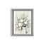 Laura Ashley Pussy Willow Floral Grey Framed print (H)50cm x (W)40cm