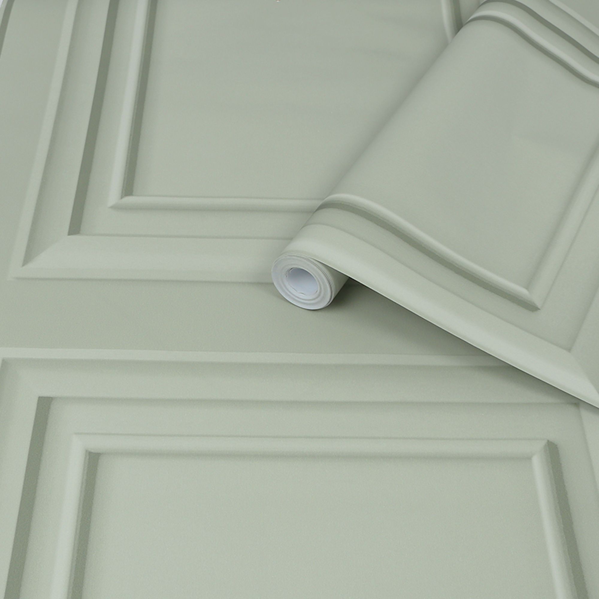Laura Ashley Redbrook Sage Wood effect Smooth Wallpaper