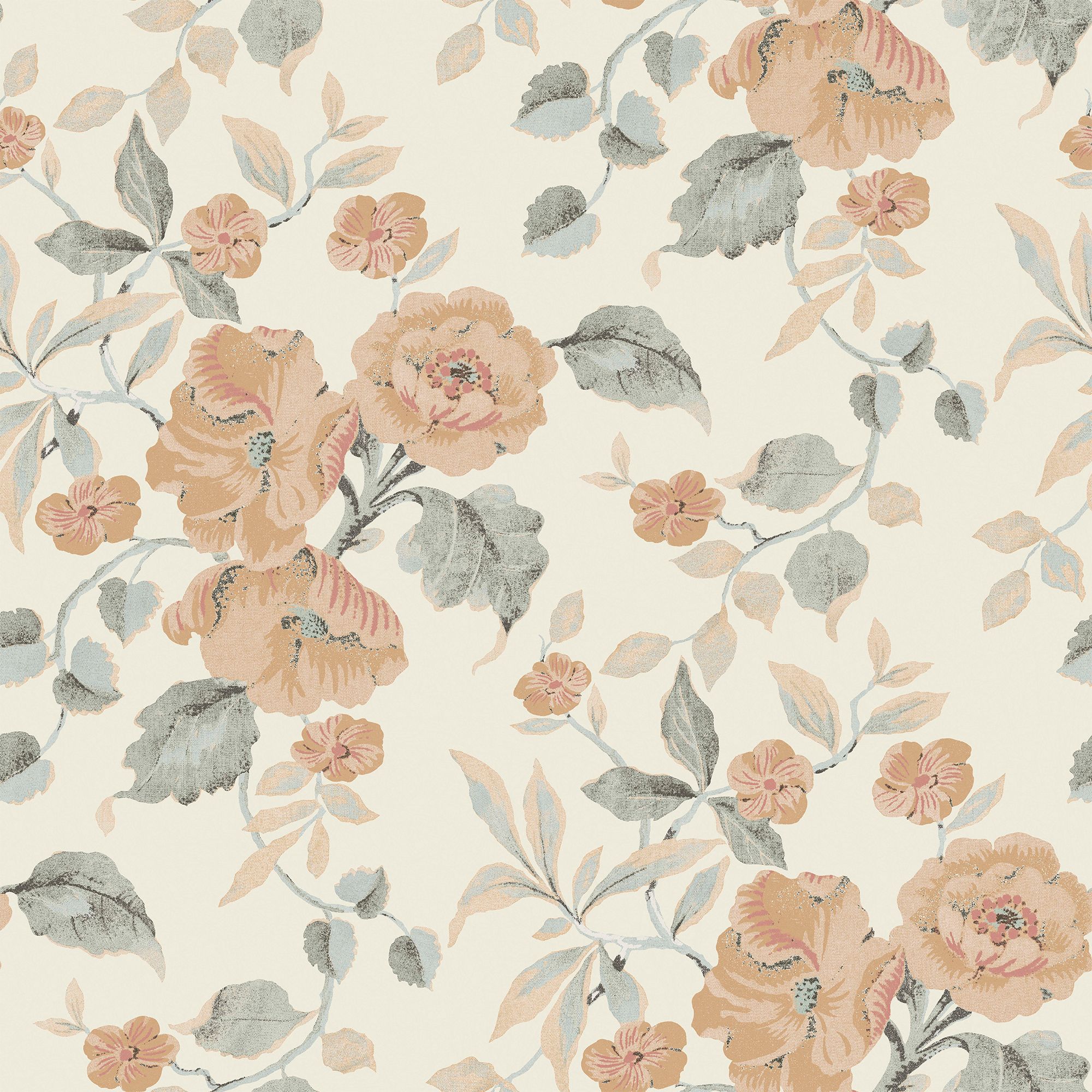 Laura Ashley Rustic Charm Apricot Alyworth Trail Smooth Wallpaper