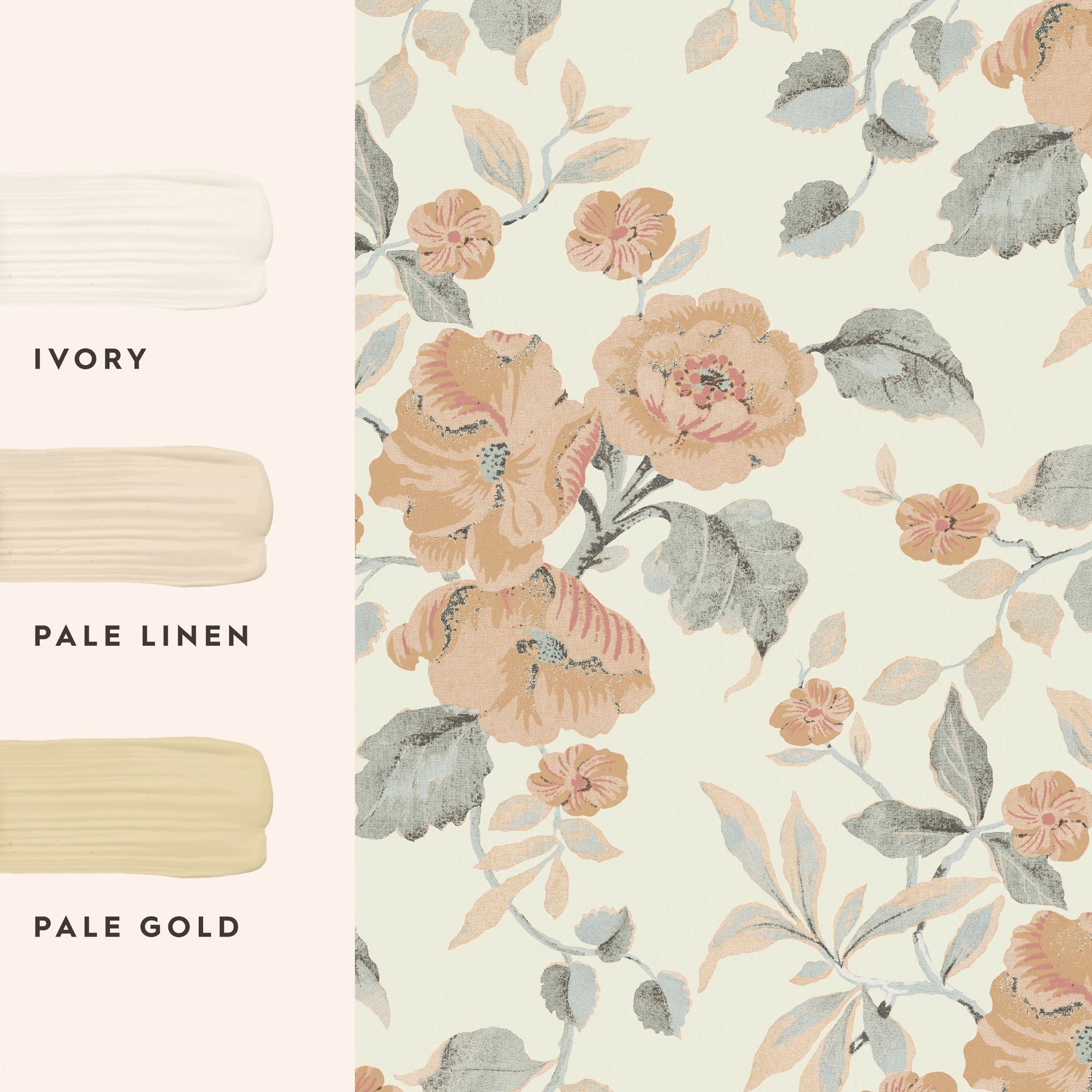 Laura Ashley Rustic Charm Apricot Alyworth Trail Smooth Wallpaper