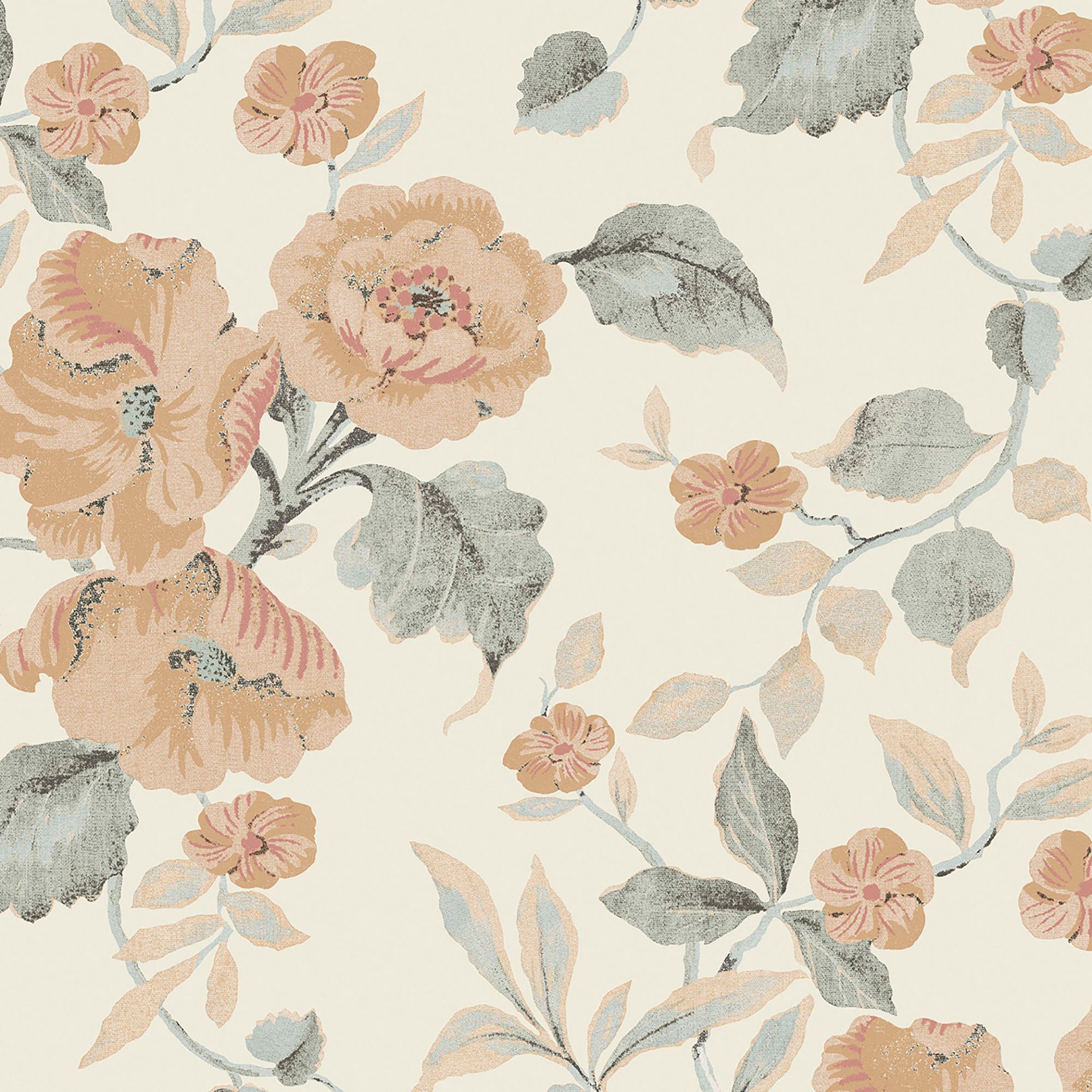 Laura Ashley Rustic Charm Apricot Alyworth Trail Smooth Wallpaper