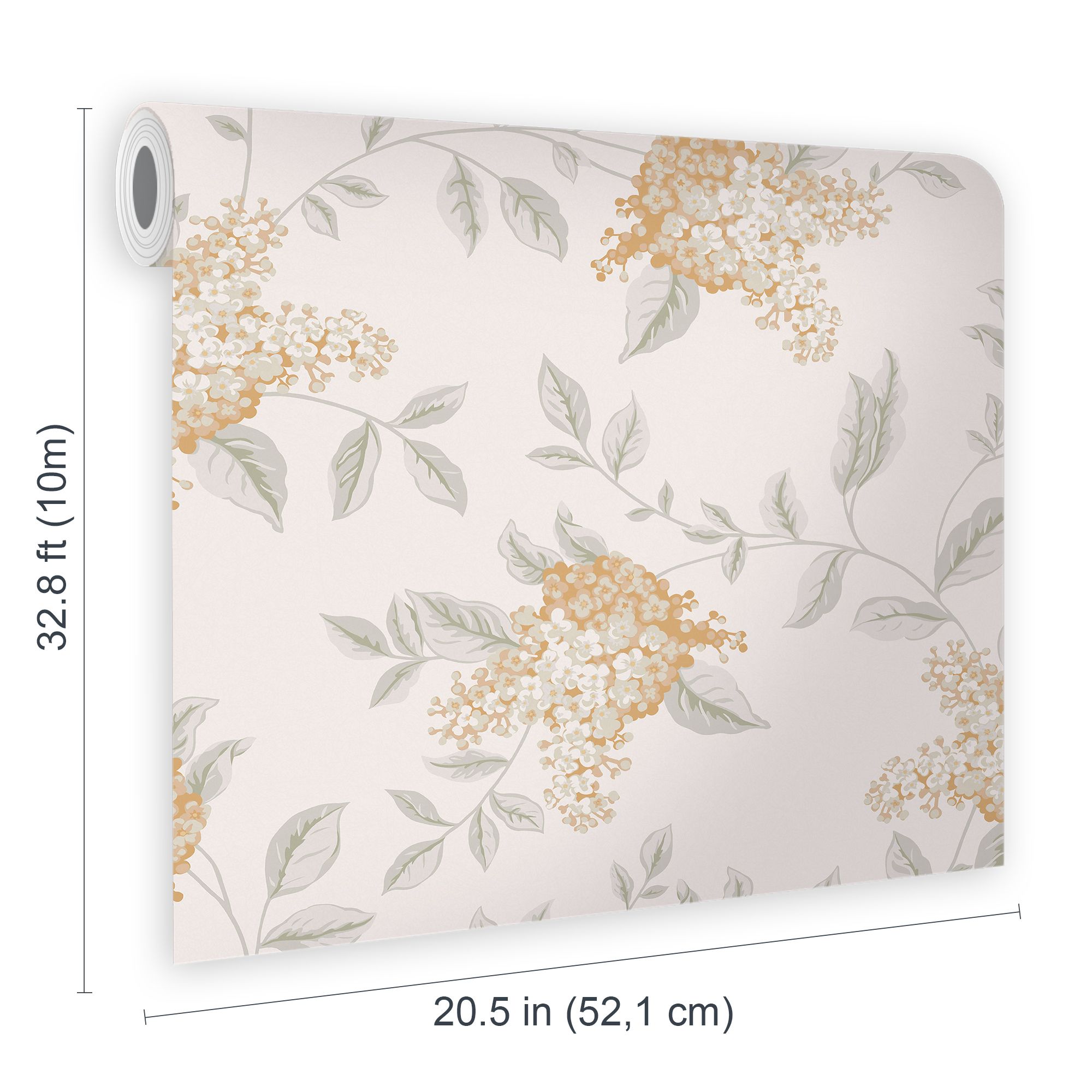 Laura Ashley Rustic Charm Apricot Portland Smooth Wallpaper