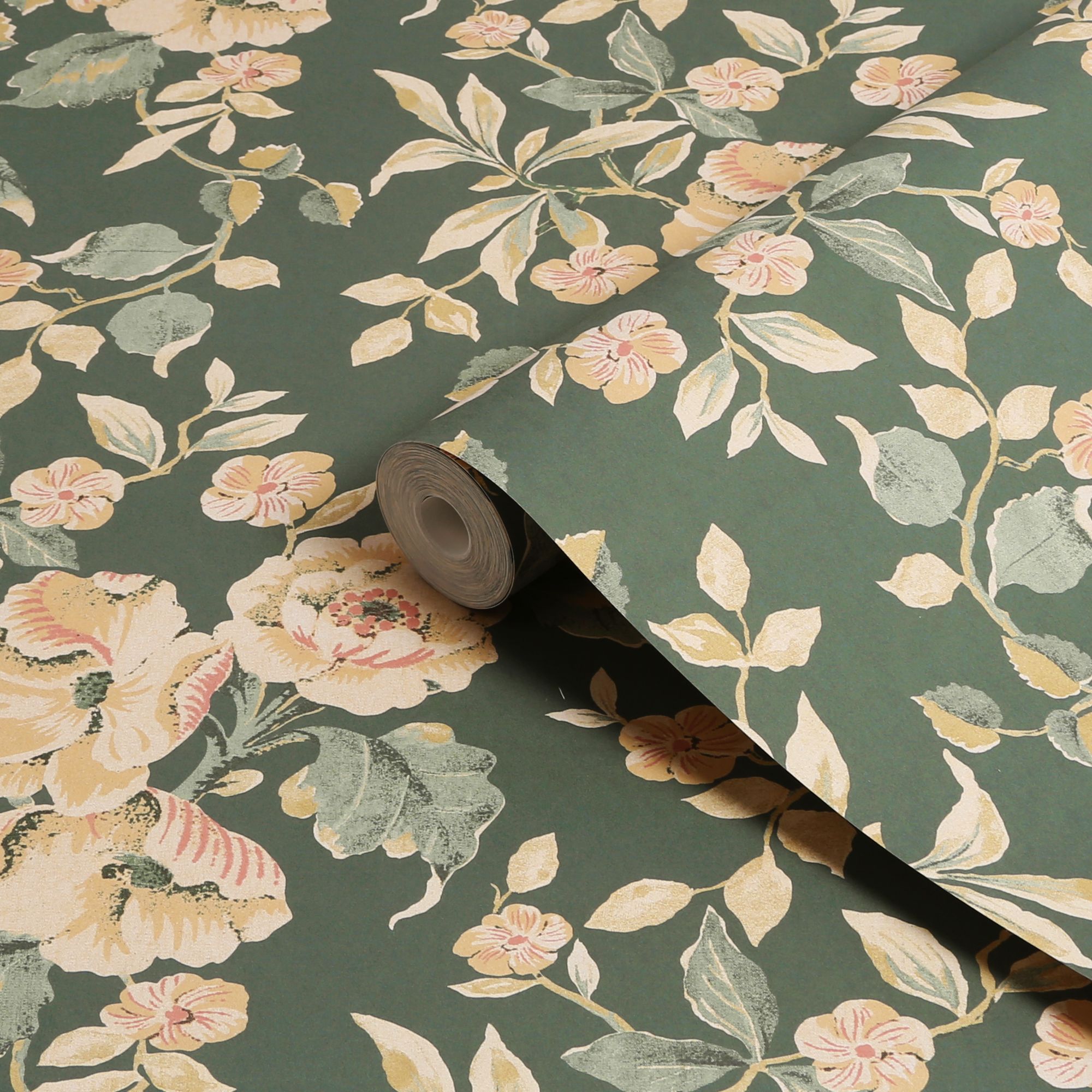 Laura Ashley Rustic Charm Fern Alyworth Trail Smooth Wallpaper