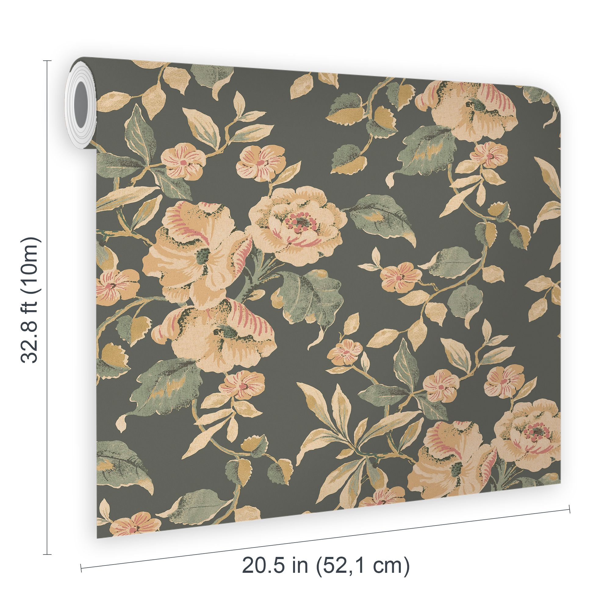 Laura Ashley Rustic Charm Fern Alyworth Trail Smooth Wallpaper