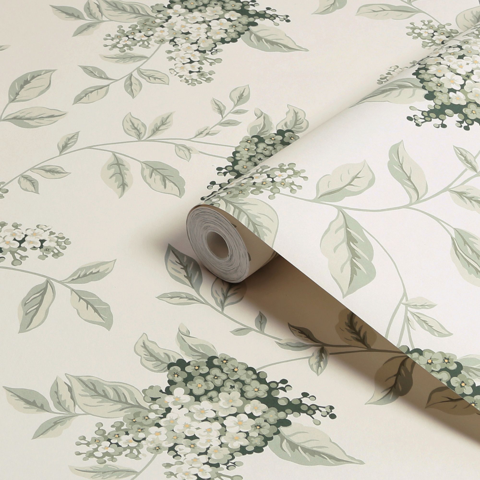 Laura Ashley Rustic Charm Fern Portland Smooth Wallpaper