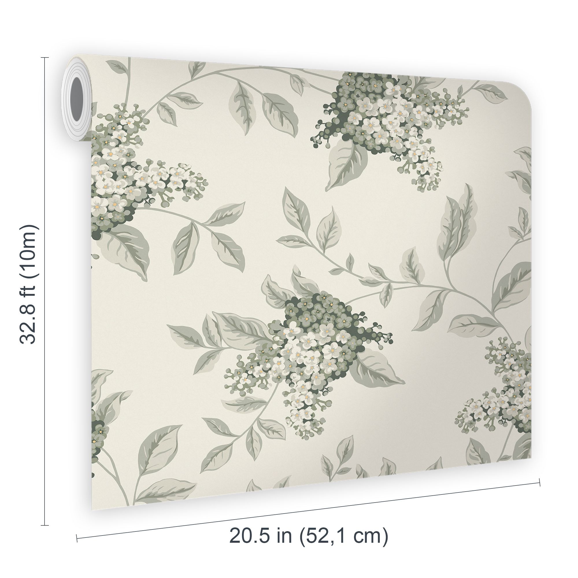 Laura Ashley Rustic Charm Fern Portland Smooth Wallpaper