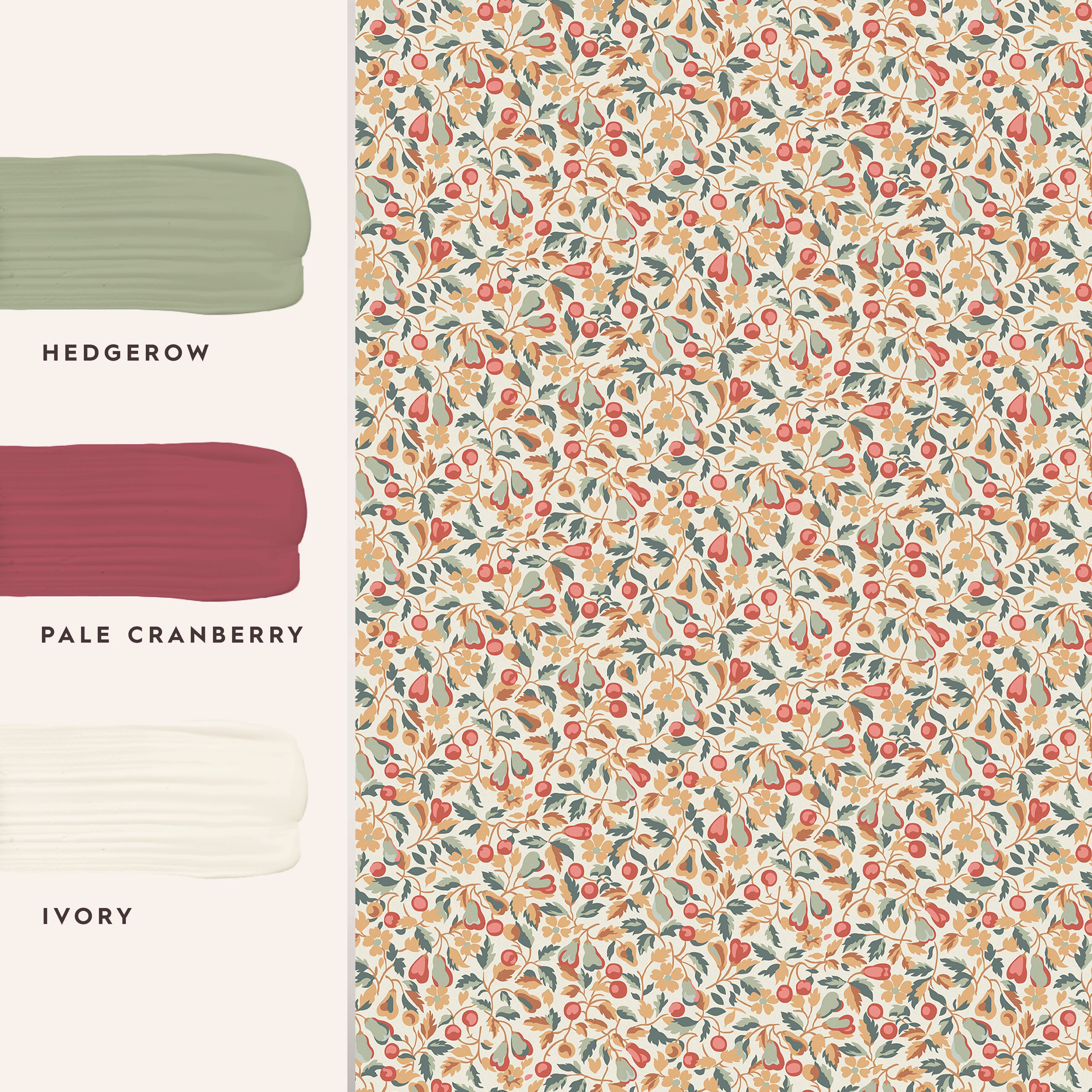 Laura Ashley Rustic Charm Terracotta Devrons Grove Smooth Wallpaper