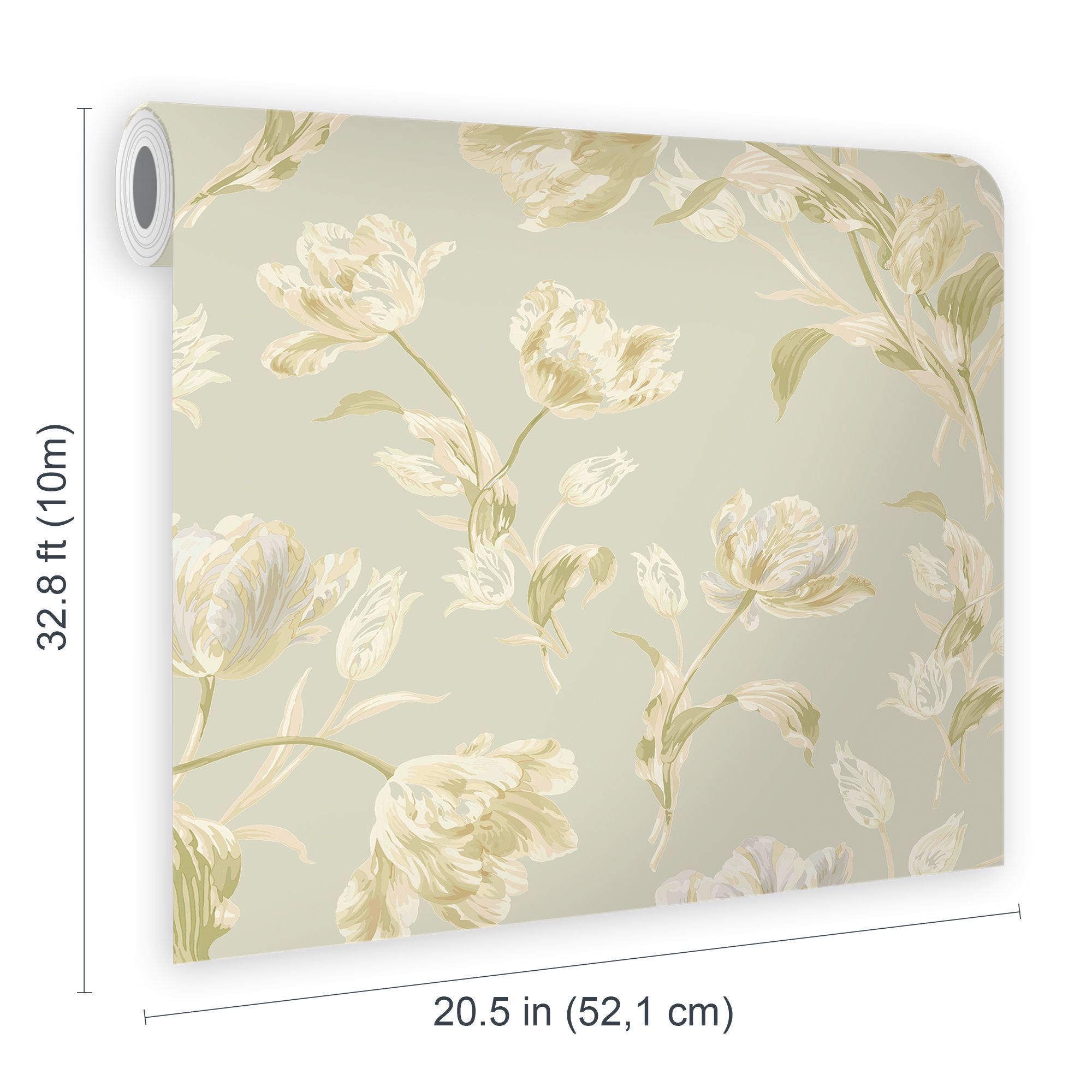 Laura Ashley Sage Gosford Smooth Wallpaper