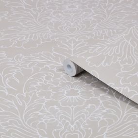 Laura Ashley Silchester Grey Contemporary Smooth Wallpaper