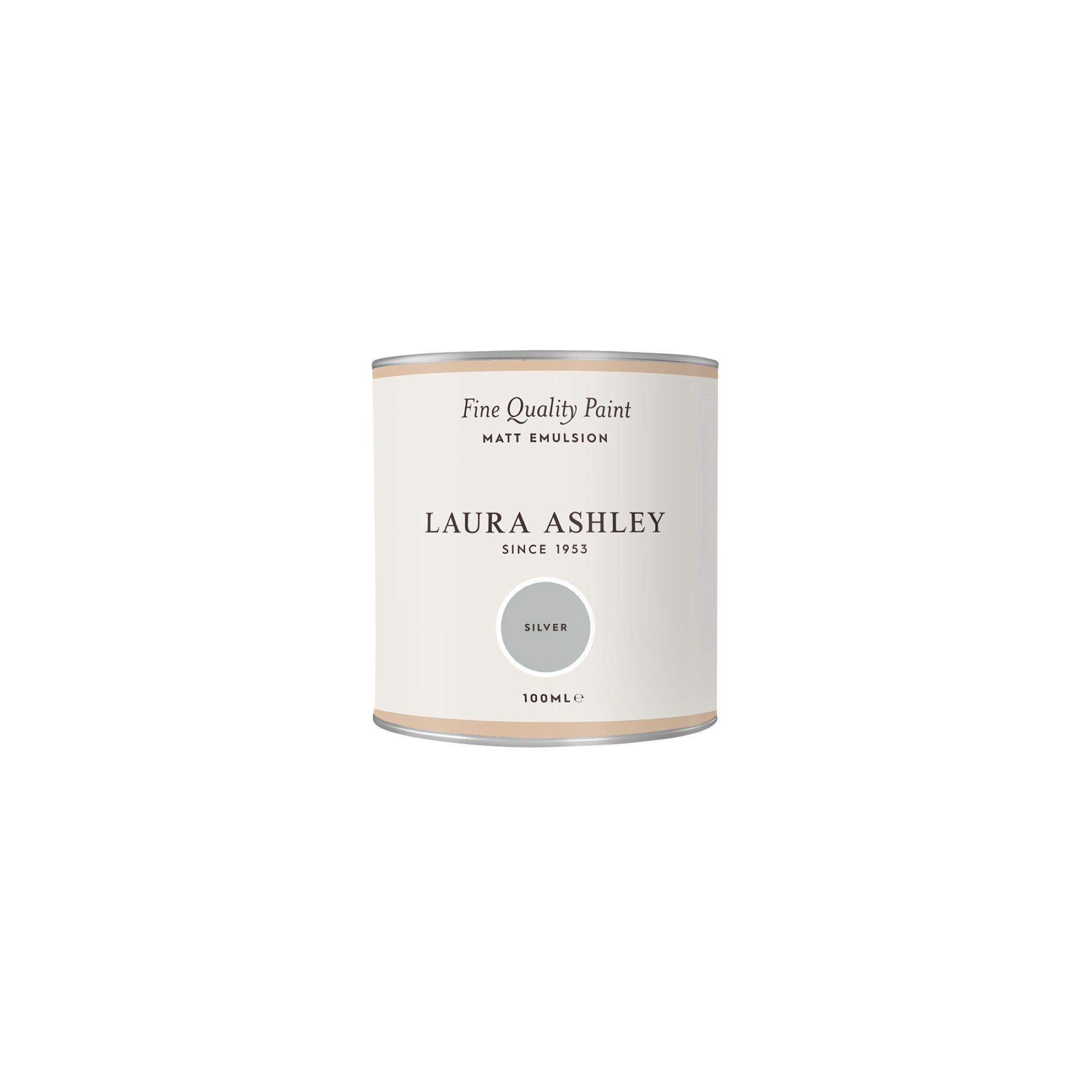 Laura Ashley Silver Matt Emulsion paint, 100ml