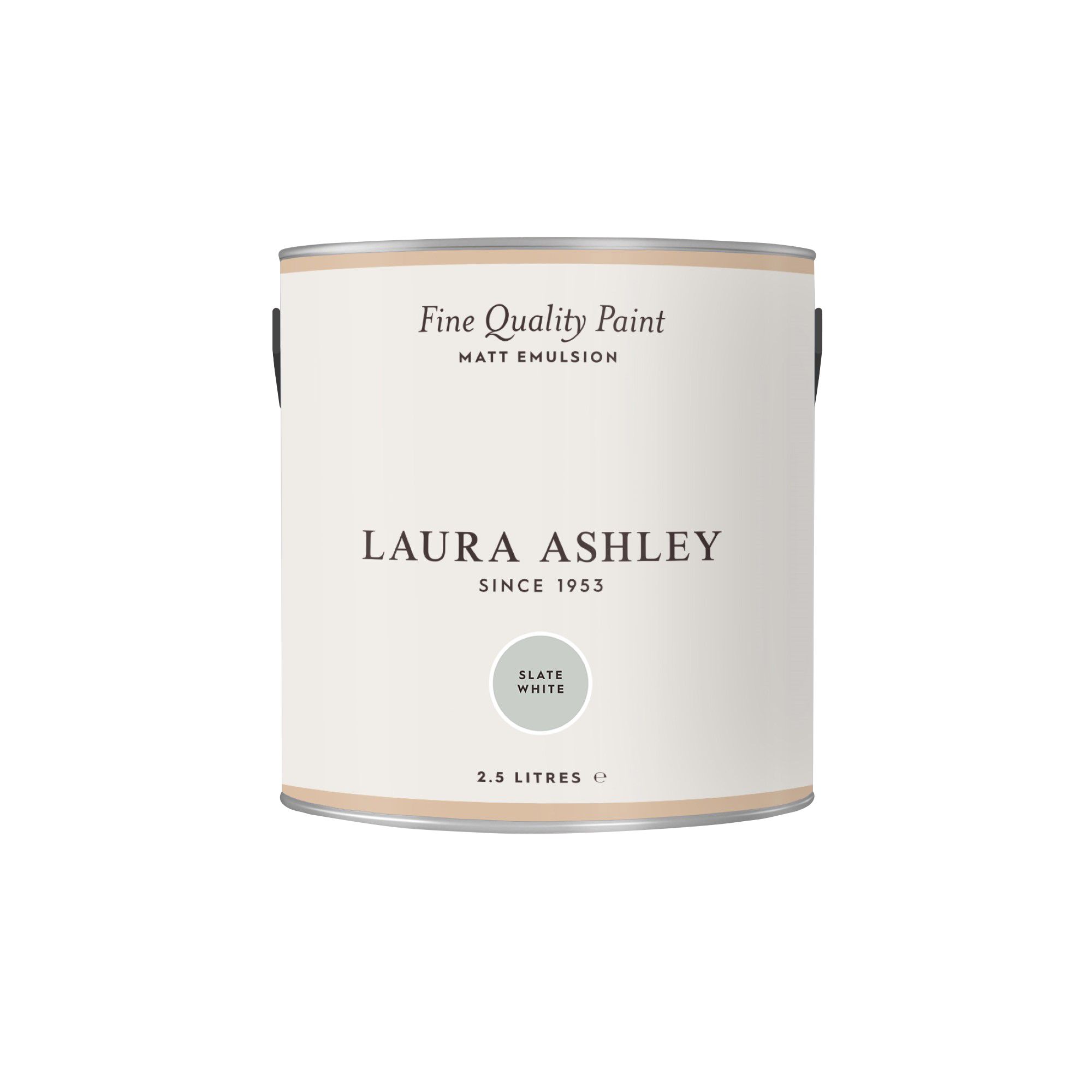 Laura Ashley Slate White Matt Emulsion paint, 2.5L