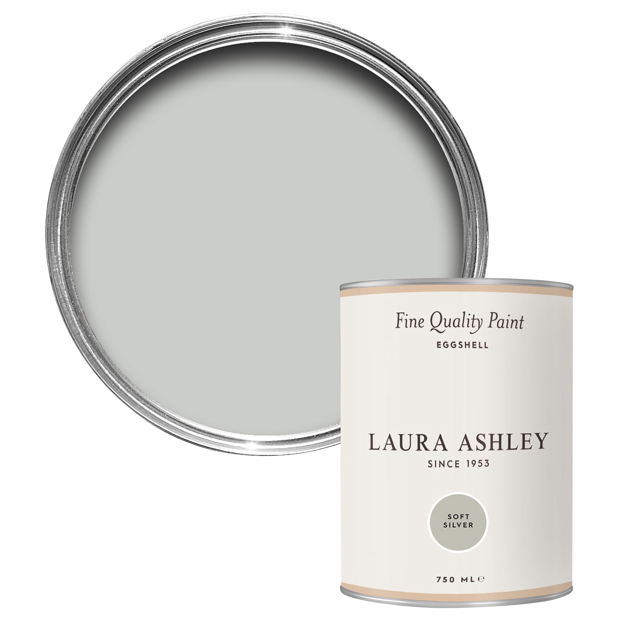 Laura Ashley Soft Silver Eggshell Emulsion paint, 750ml