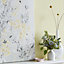 Laura Ashley Spring Blossoms Floral Grey & Yellow Canvas art (H)80cm x (W)60cm