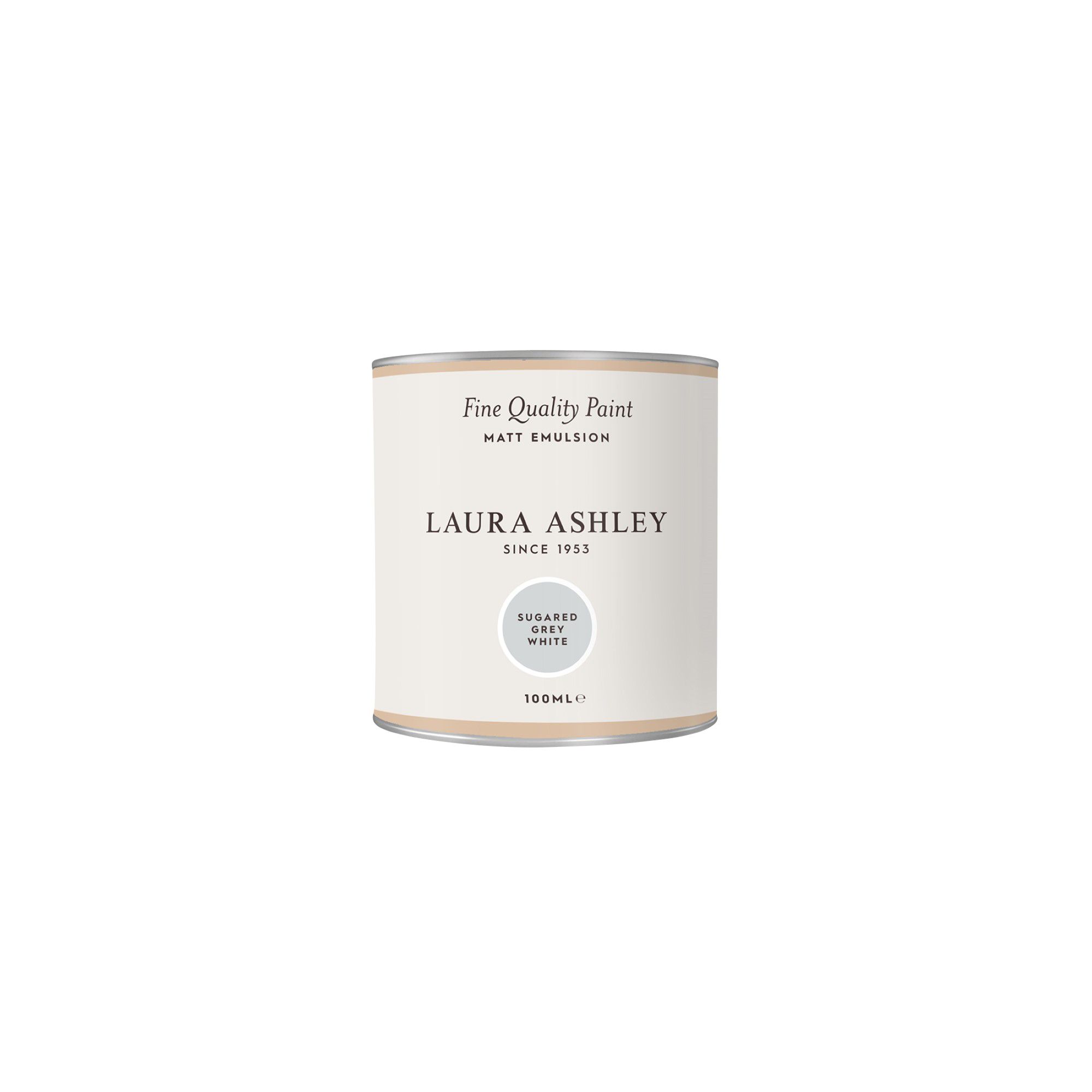 Laura Ashley Sugared Grey White Matt Emulsion paint, 100ml
