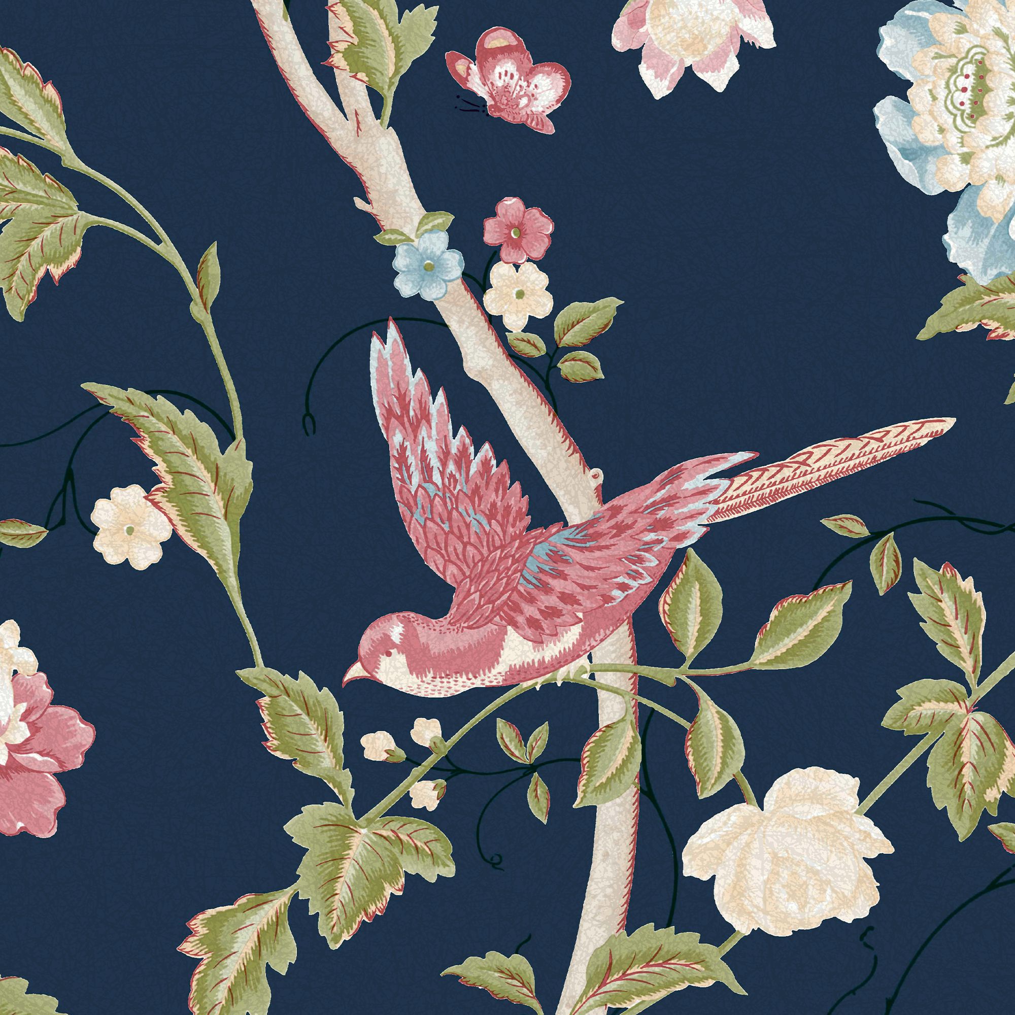 Laura Ashley Summer palace Blue Trail Smooth Wallpaper