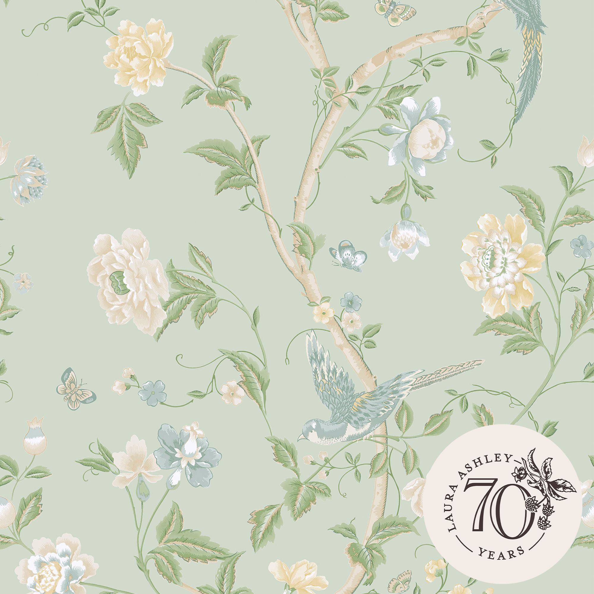 Laura Ashley Summer Palace Summer Palace Eau De Nil Smooth Wallpaper