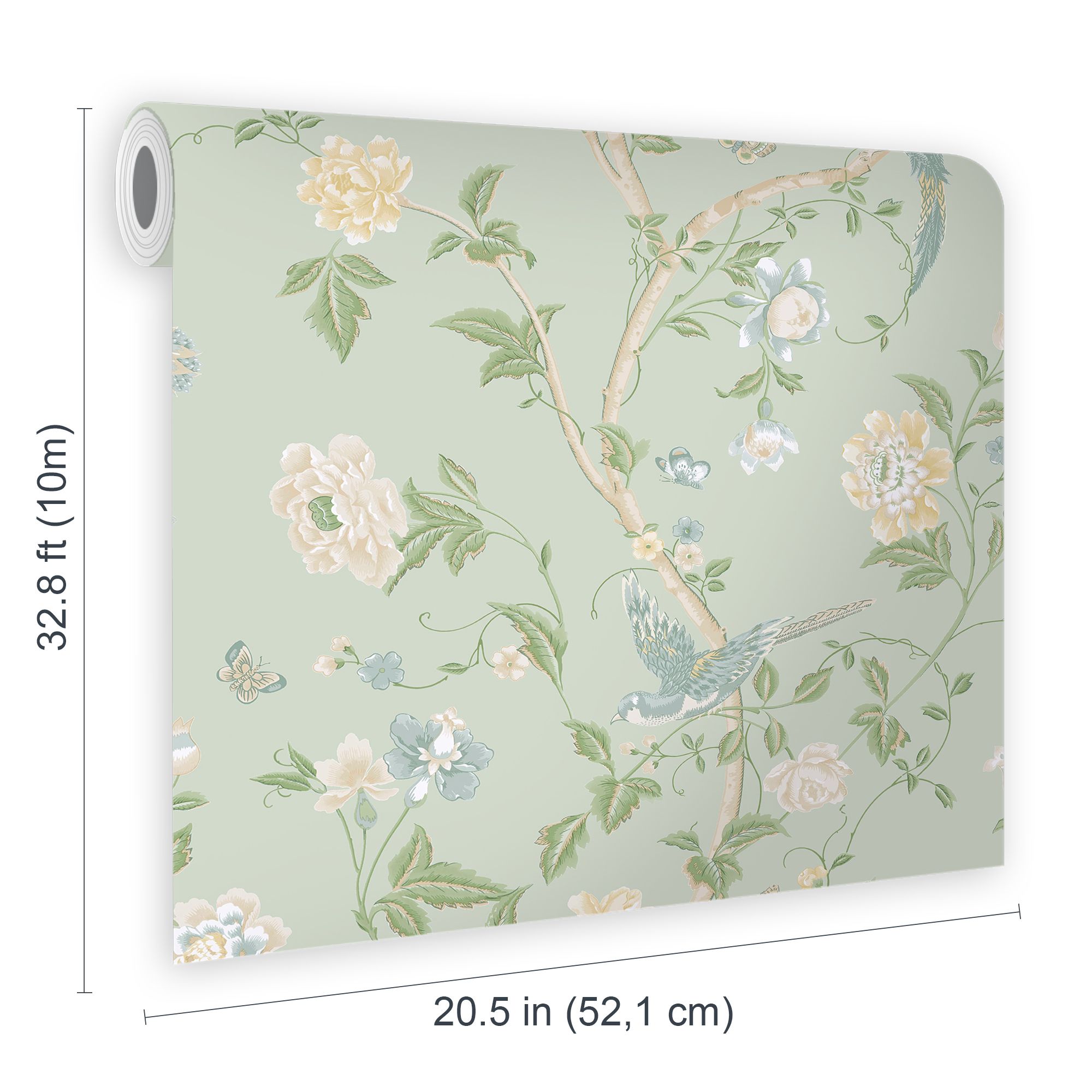 Laura Ashley Summer Palace Summer Palace Eau De Nil Smooth Wallpaper