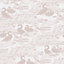 Laura Ashley Swans Grey Animal Smooth Wallpaper Sample