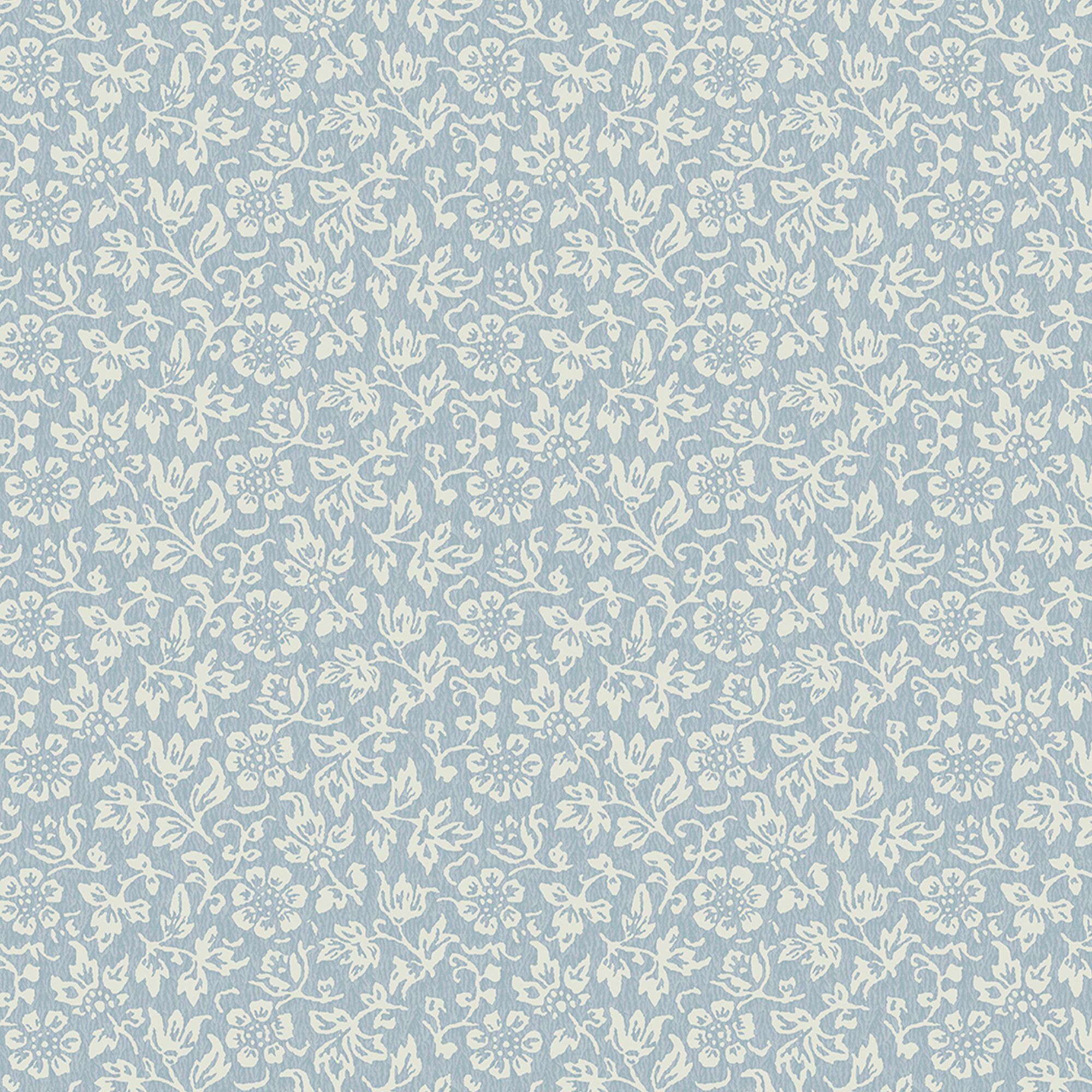 Laura Ashley The Wholesome Home Sweet Alyssum Pale Seaspray Blue Smooth Wallpaper