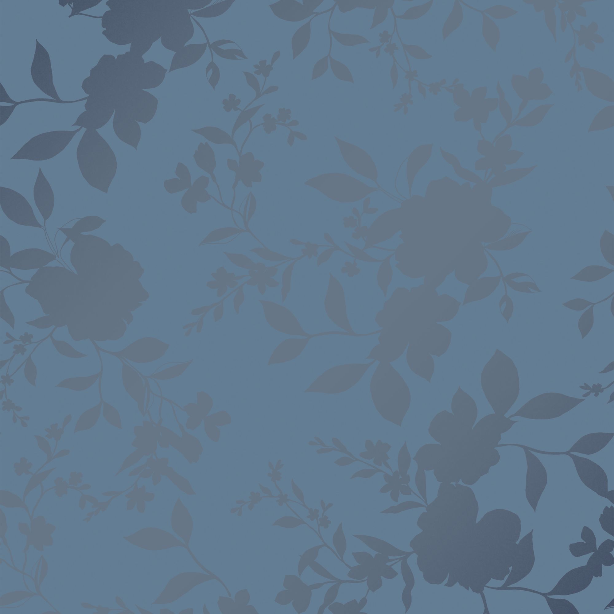 Laura Ashley Westbourne Midnight Blue Floral Smooth Wallpaper Sample