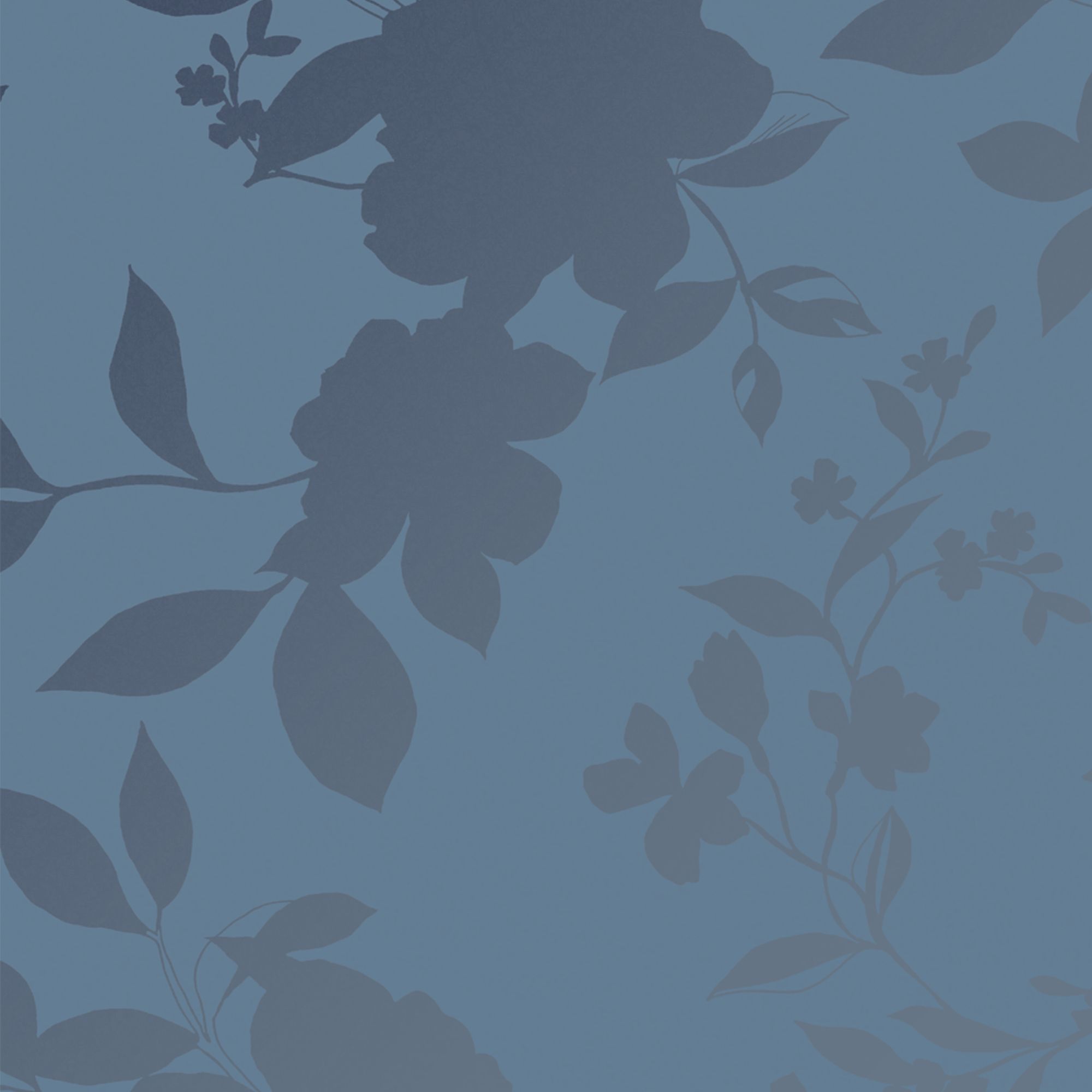 Laura Ashley Westbourne Midnight Blue Floral Smooth Wallpaper Sample