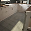 Laura Ashley Wickerwork Charcoal Matt Patterned Ceramic Indoor Wall & floor Tile Sample
