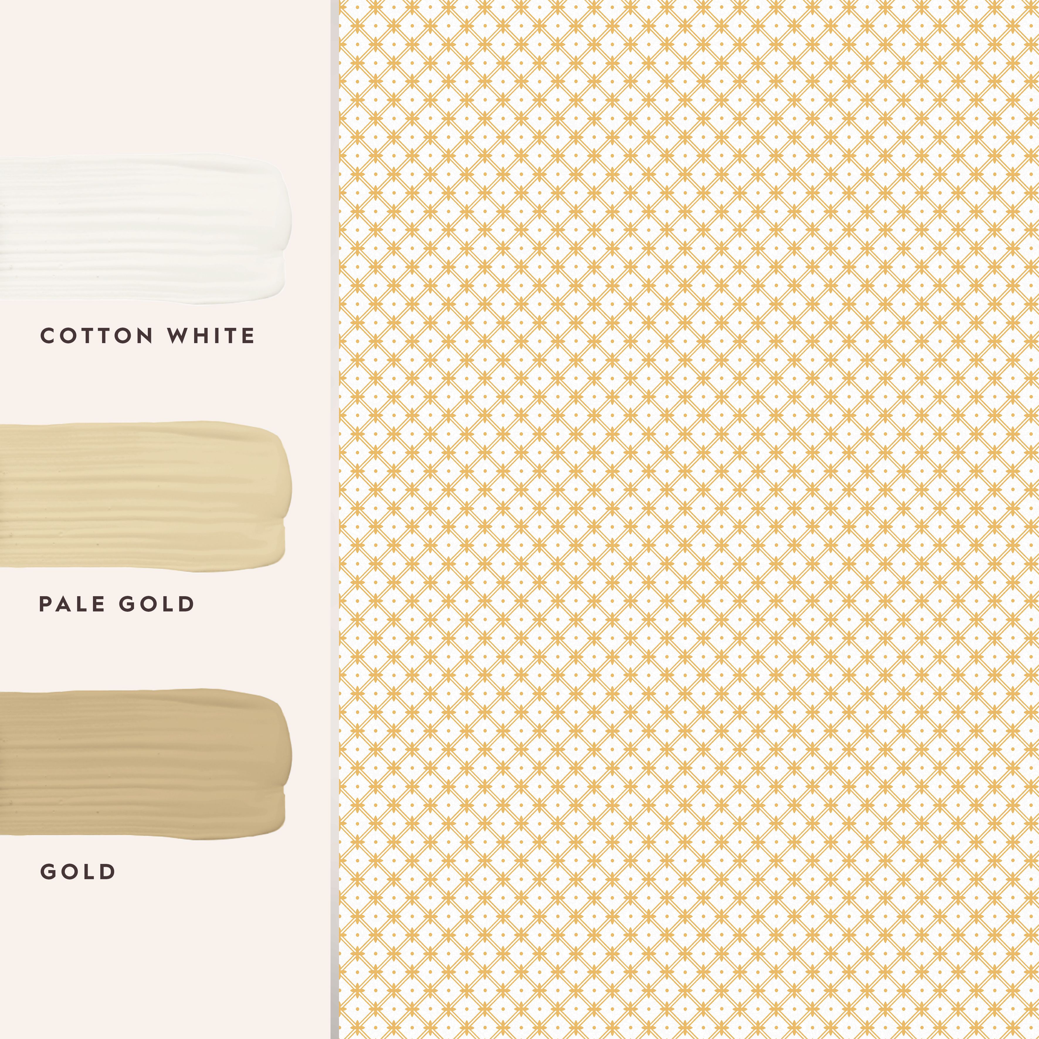 Laura Ashley Wickerwork Ochre Motif Smooth Wallpaper