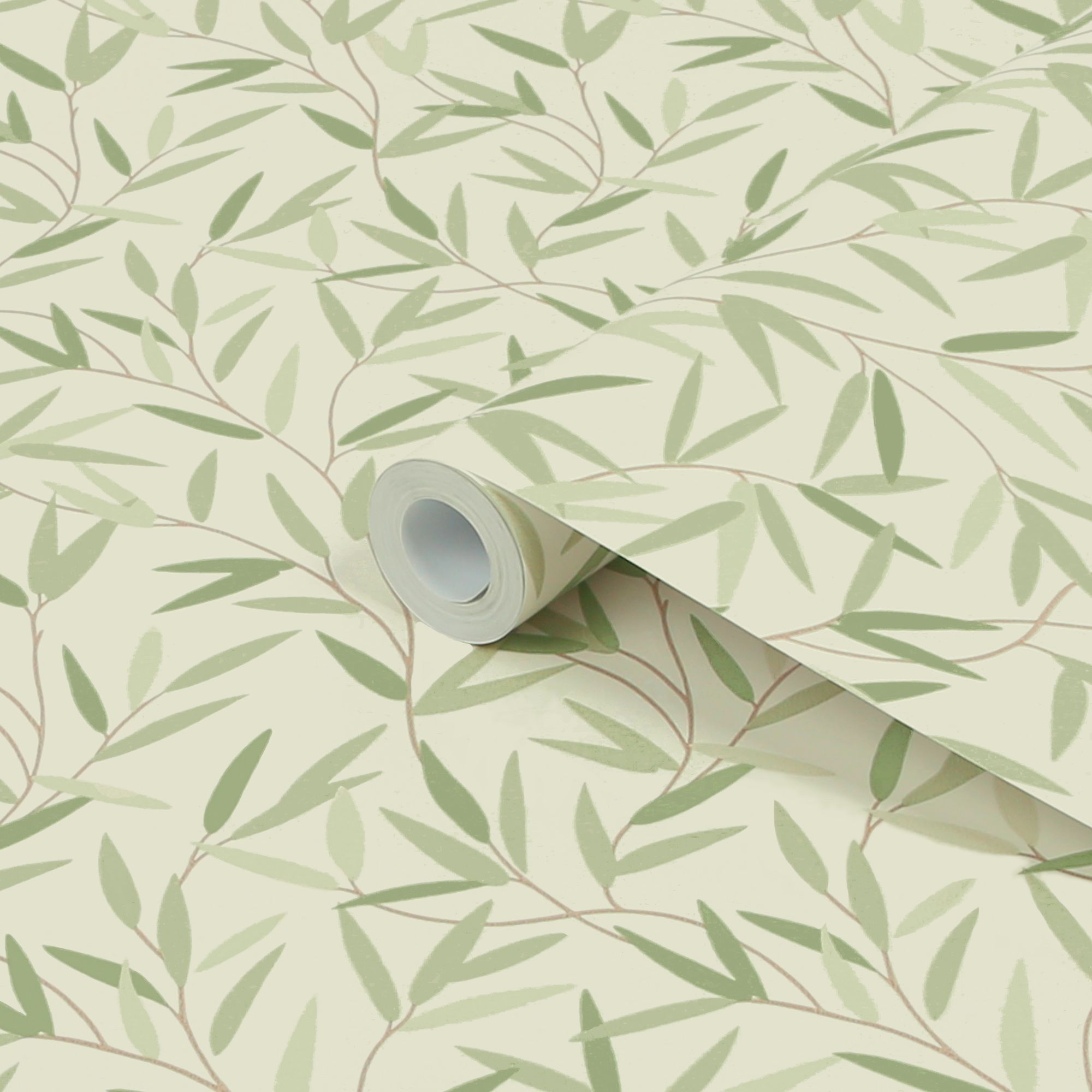 Laura Ashley Willow Hedgerow Leaf Smooth Wallpaper