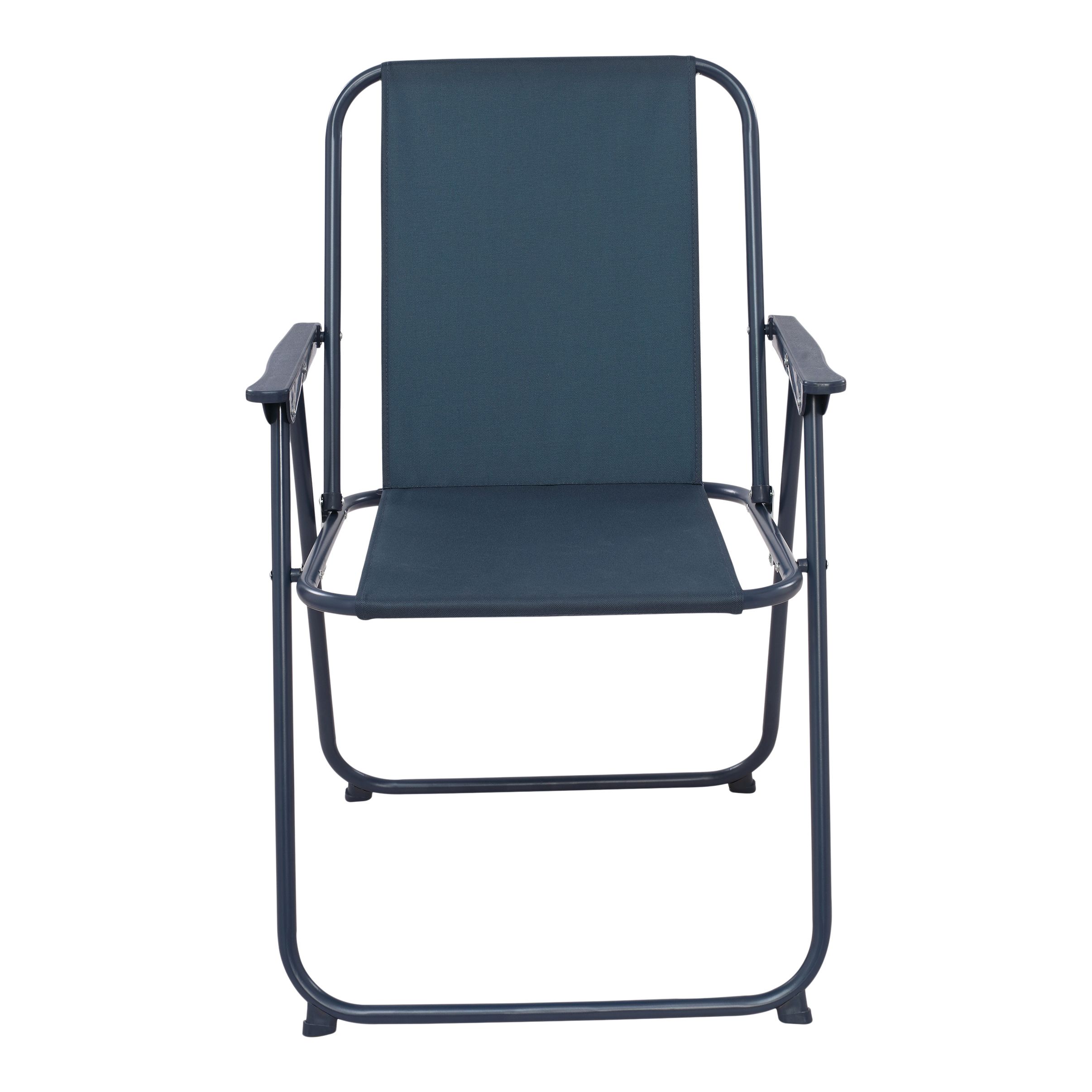Laurel Moonless blue Metal Foldable Picnic chair