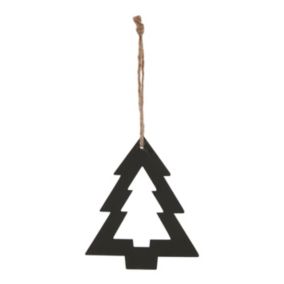 Layered greens Dark Green Wood Tree Hanging decoration