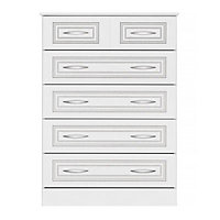 Laysan Matt white 5 Drawer Chest of drawers (H)1140mm (W)830mm (D)450mm