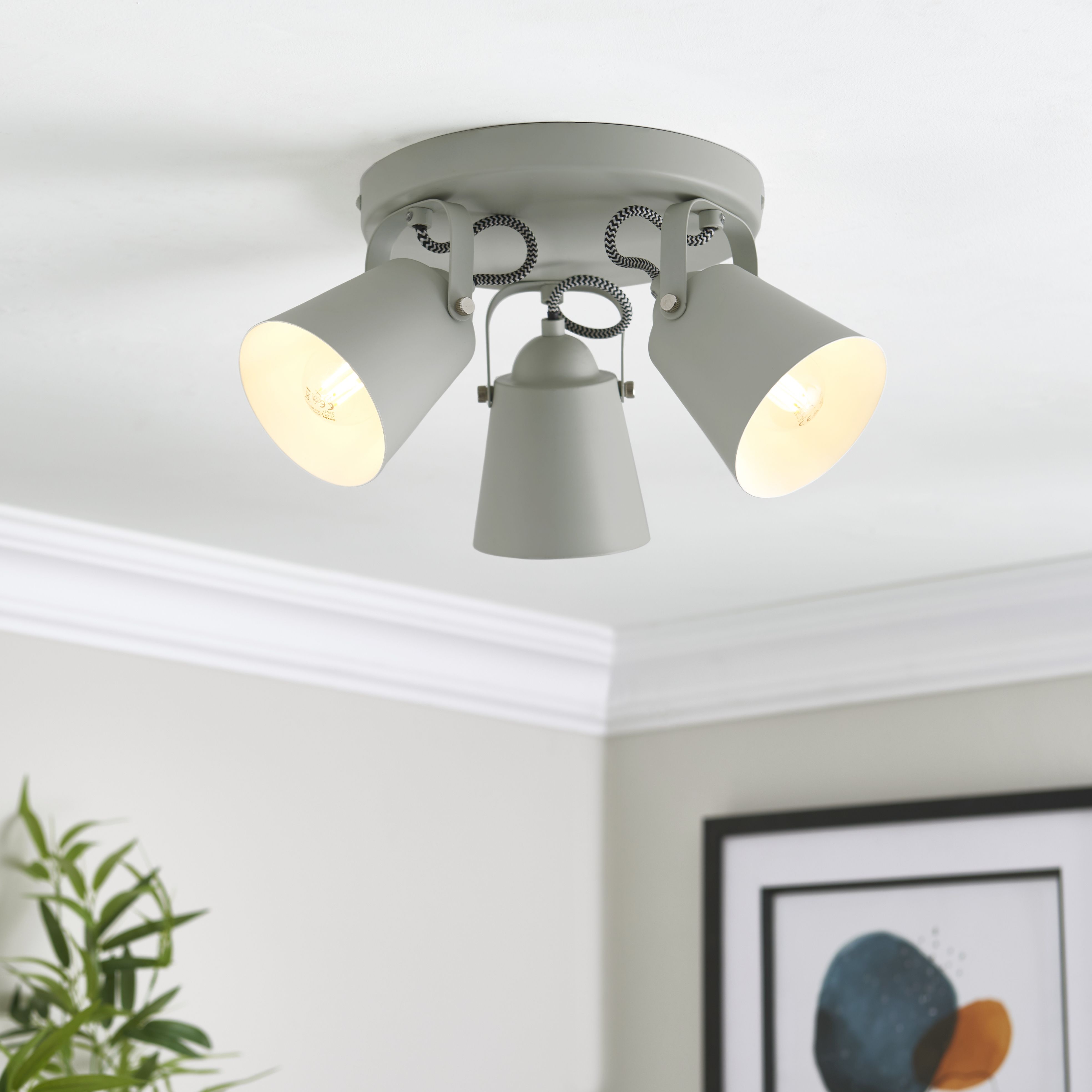Layton Grey 3 Light Spotlight