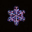 LED Multicolour Starburst snowflake Single Christmas light (H) 600mm