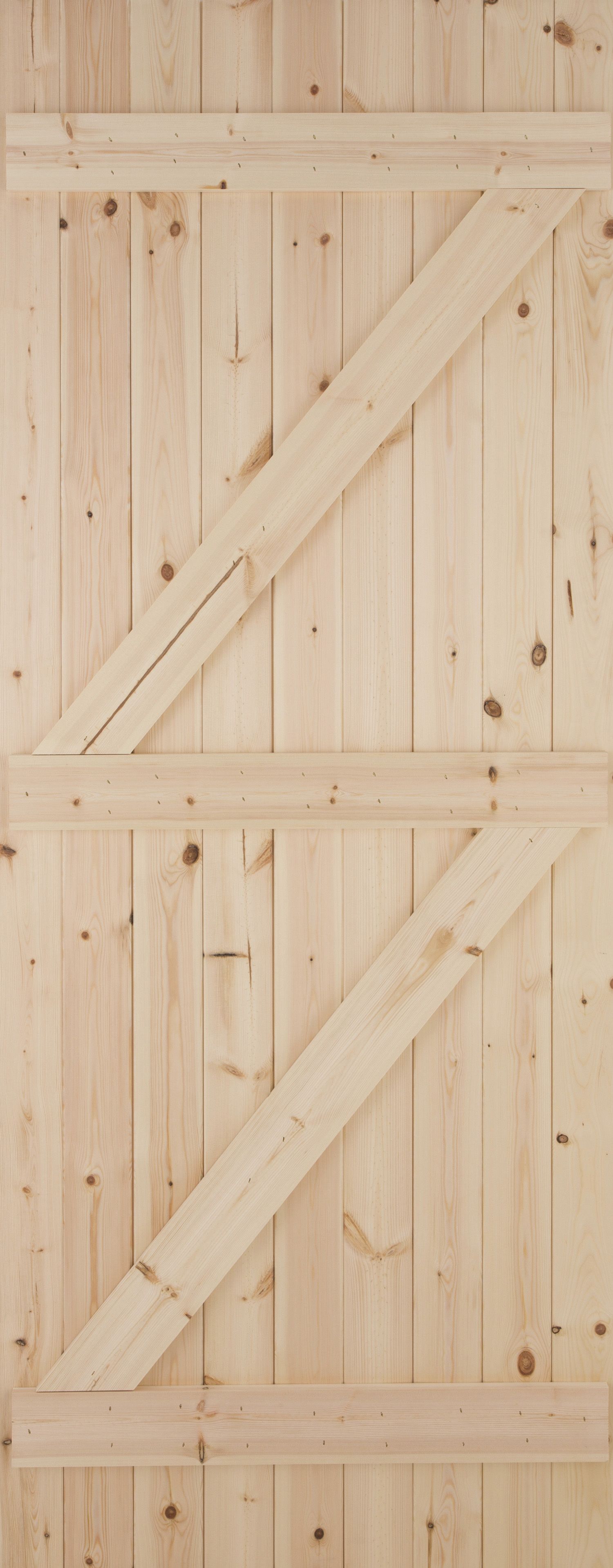 Ledged & braced Wooden External Side Back door, (H)1981mm (W)762mm