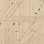 Ledged & braced Wooden External Side Back door, (H)1981mm (W)838mm
