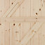 Ledged & braced Wooden External Side Back door, (H)2032mm (W)813mm