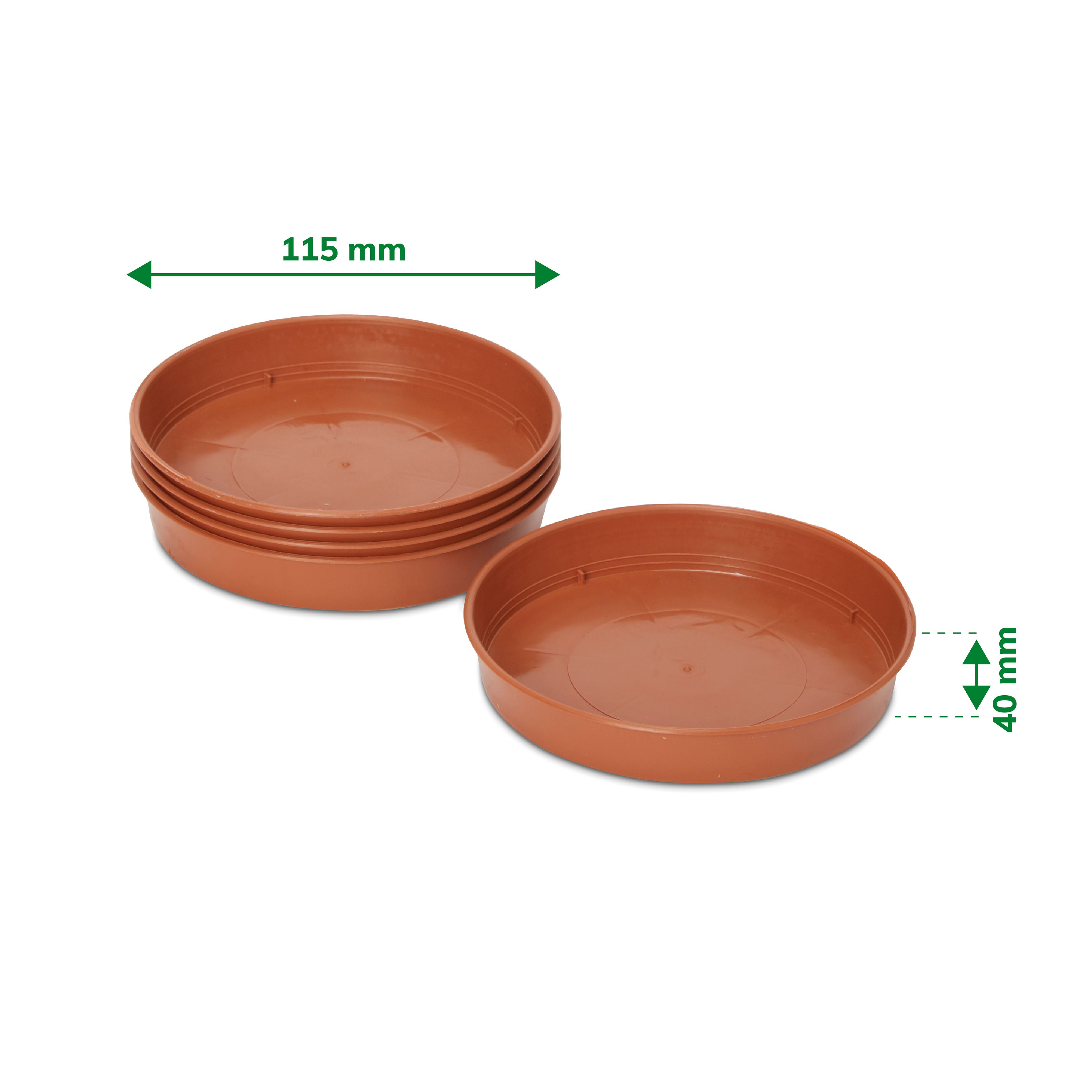 Lei Brown Grow pot Saucer (Dia)11.5cm, Pack of 5