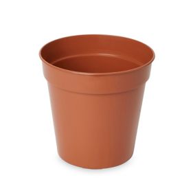 Lei Terracotta Plastic Circular Grow pot (Dia)10cm, Pack of 5