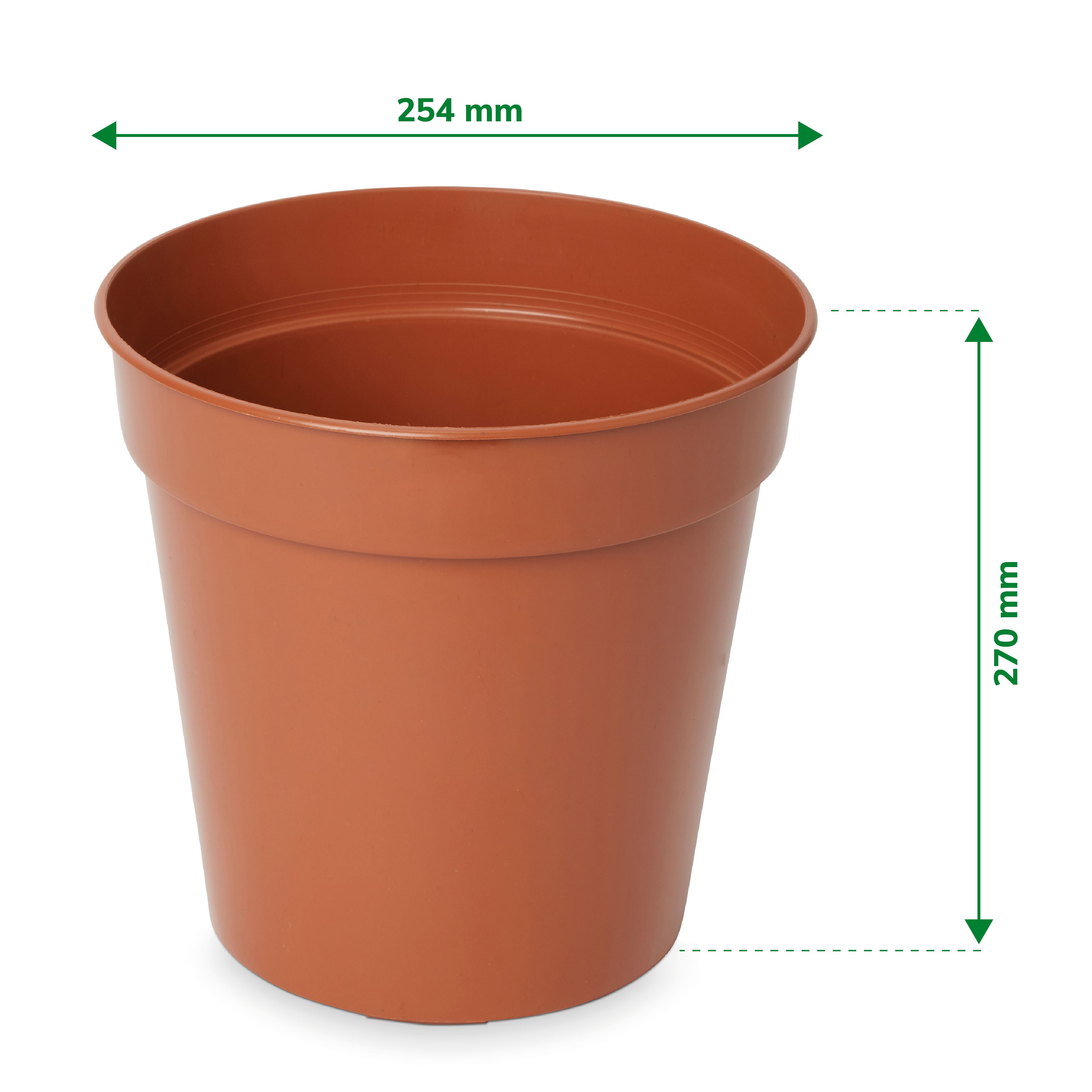 Lei Terracotta Plastic Circular Grow pot (Dia)25.4cm