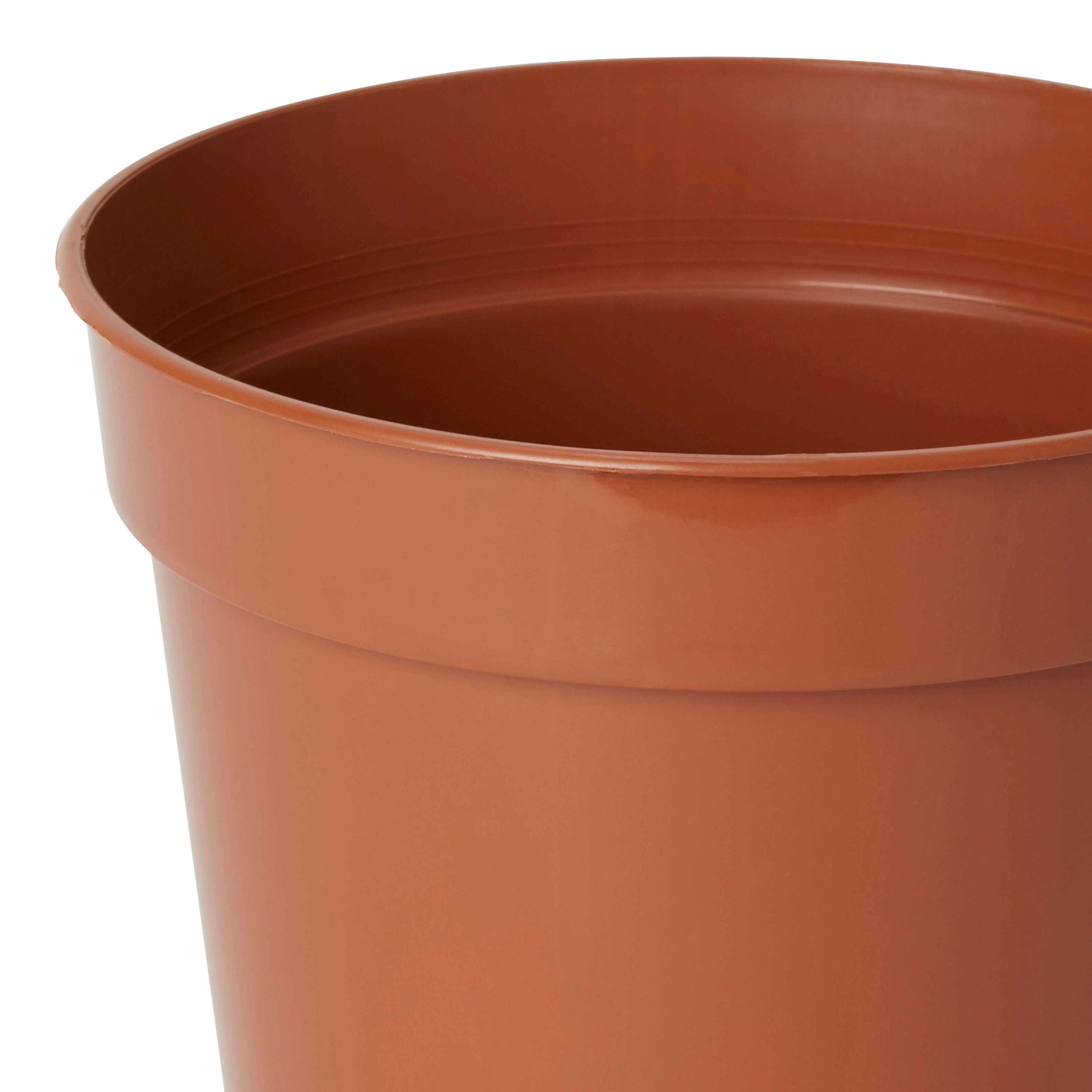 Lei Terracotta Plastic Circular Grow pot (Dia)25.4cm
